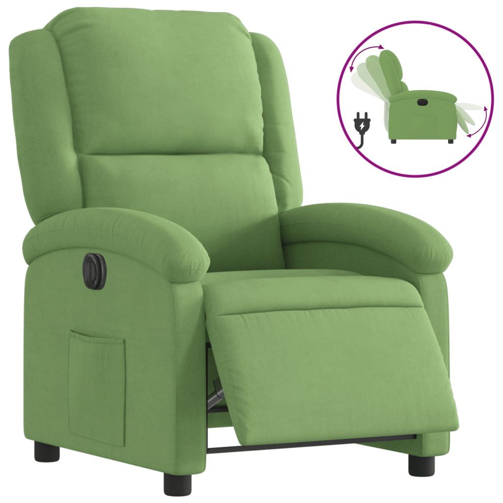 vidaXL Sessel Relaxsessel Elektrisch Hellgrün Samt günstig online kaufen