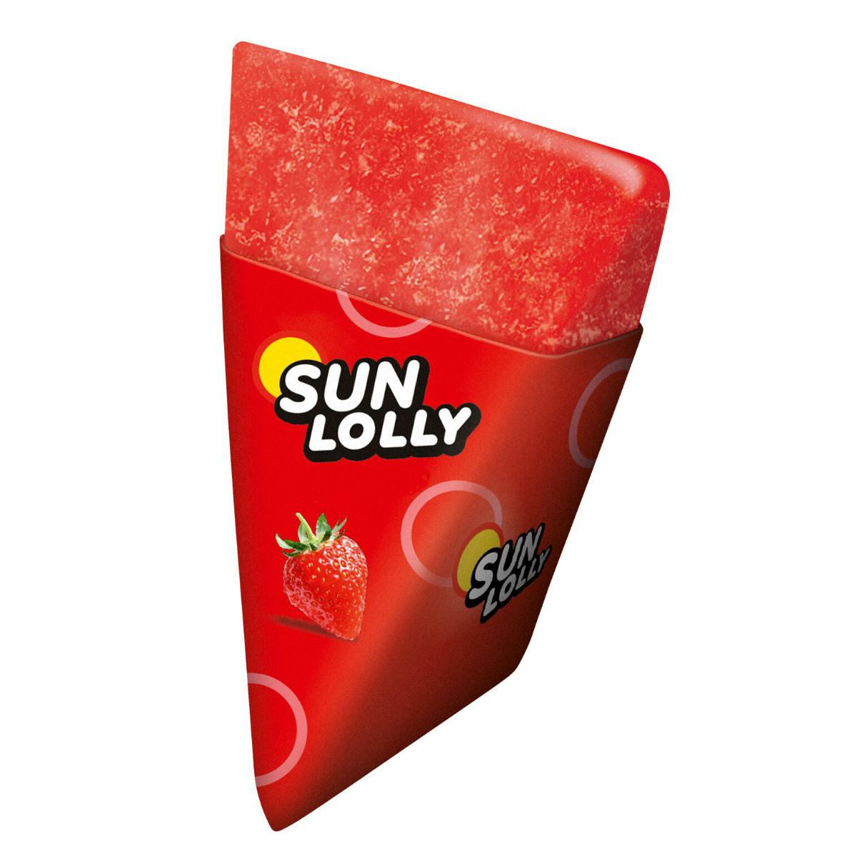 SUN LOLLY Süßigkeit, Sun Lolly Wassereis zum Selbsteinfrieren mit Erdbeergeschmack 8er
