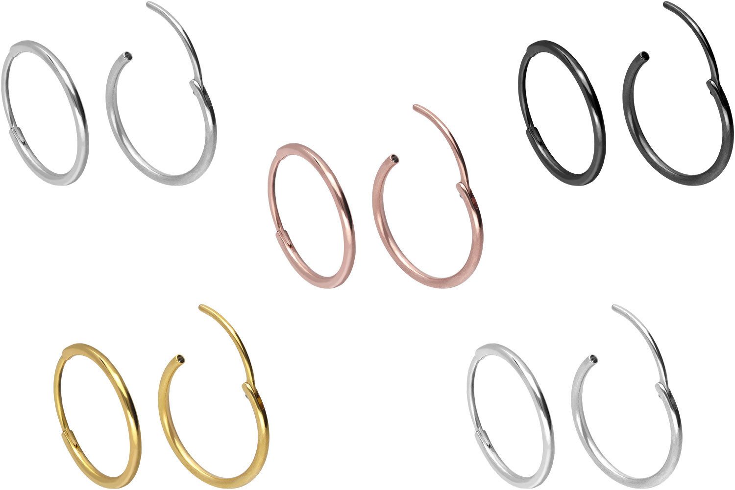 FILANGO Paar Creolen Titan Ohrclicker Creolen günstig online kaufen