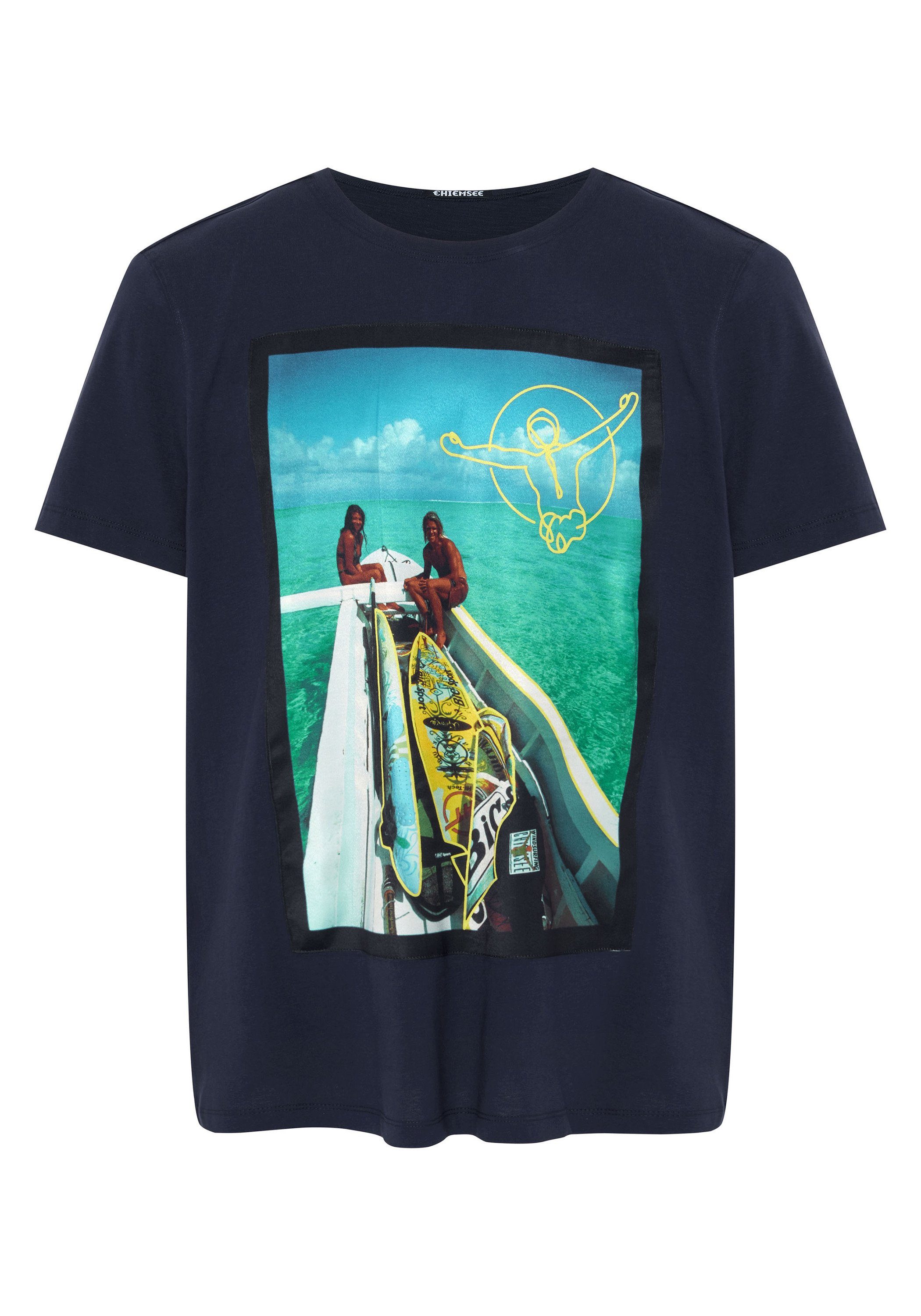 Rundhalsausschnitt Print-Shirt Sky Night Chiemsee mit 1 T-Shirt