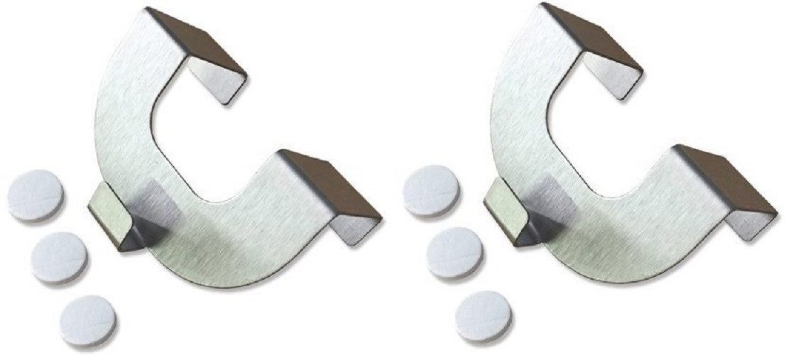 HOME WOHNIDEEN Gardinenhaken Easyfix Aufhängehaken Ösenrollo EXTRA breit Metall, 2er Pack, (2-St) – Bild 2 von 2