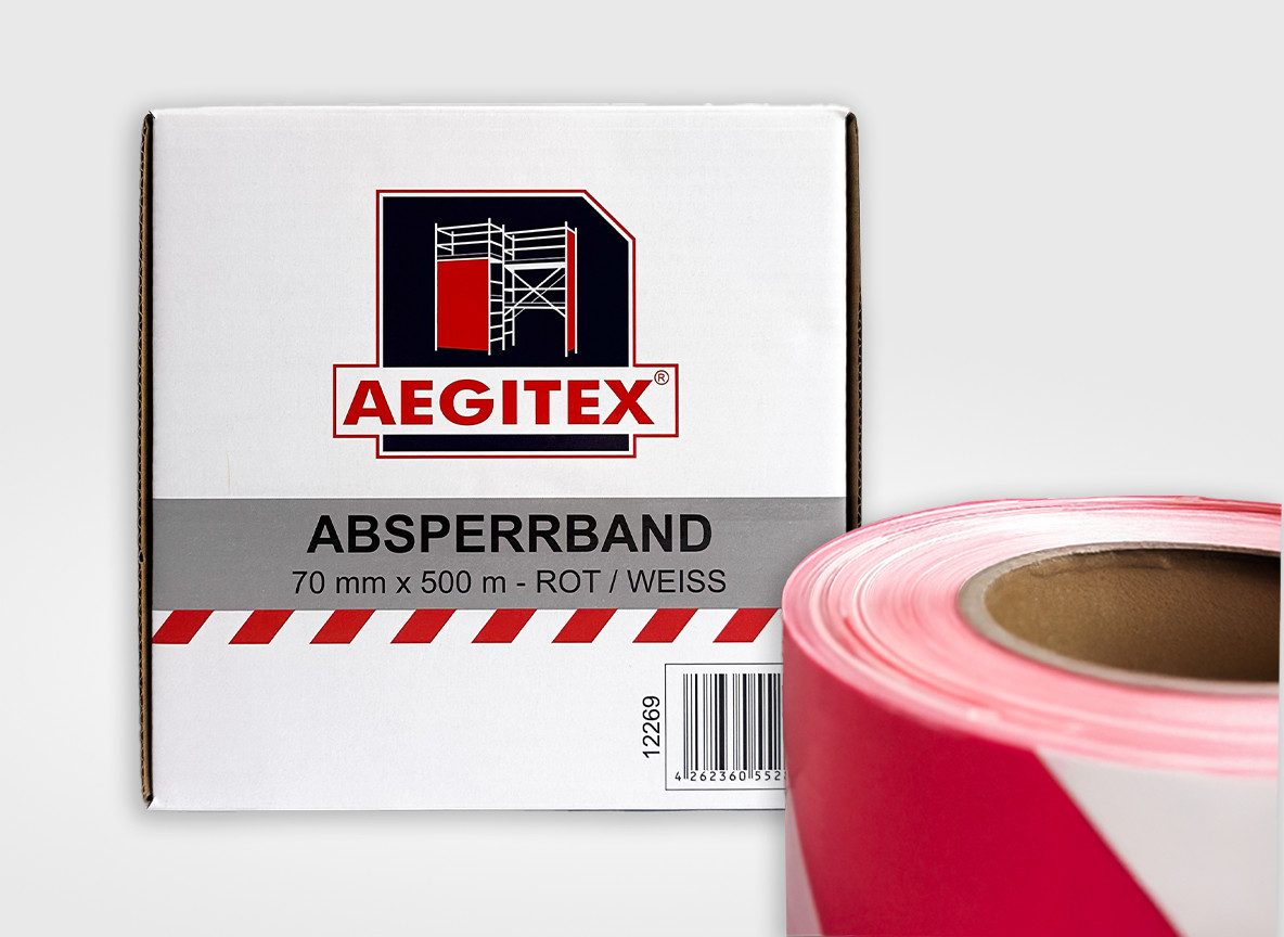 AEGITEX Absperrband AEGITEX Absperrband im Karton 500m rot/weiß, 50000 cm, 500 m – Bild 4 von 5