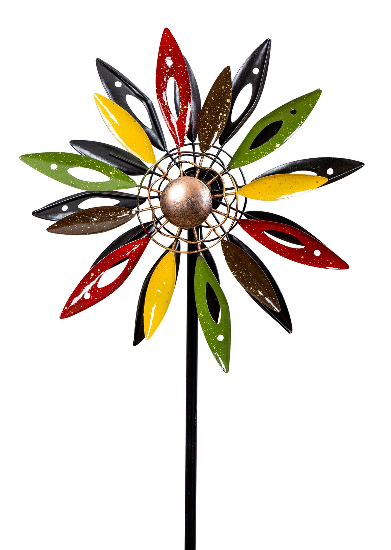Levandeo® Deko-Windrad, Gartenstecker Metall Windrad H120cm günstig online kaufen