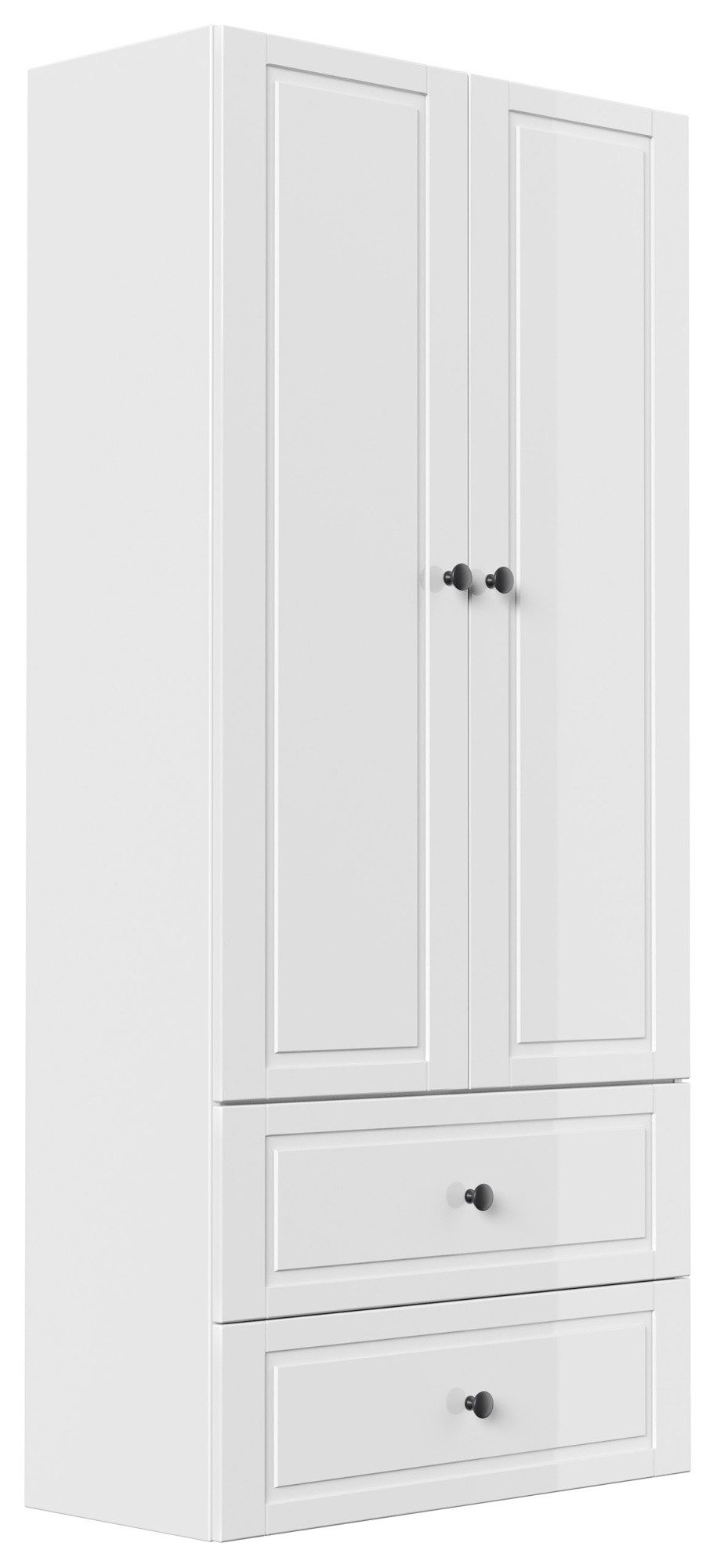 Magnolia Home Hochschrank Badezimmer Hochschrank XL Cottage Weiß hochglanz günstig online kaufen