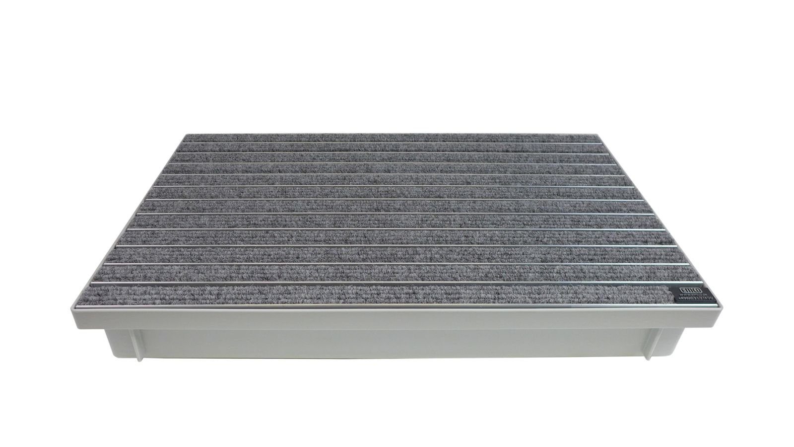 EMCO Eingangsmatte Rips grau 22mm ACO Bodenwanne Matte Abstreifer Fußabtreter 