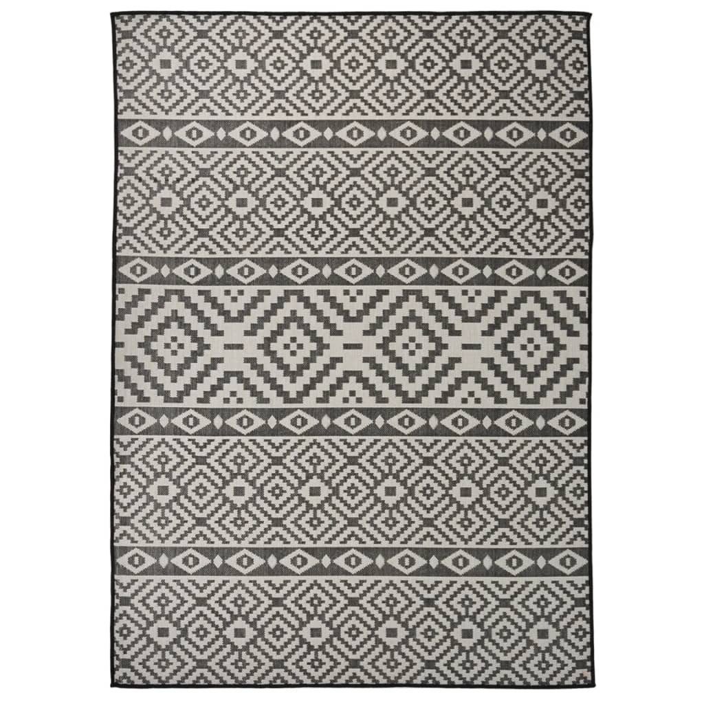 vidaXL Teppich 120 x 170 cm Teppich Terrasse Camping Outdoor draußen Vorzelt Flachgew, Flachgewebe, Höhe: 170 mm