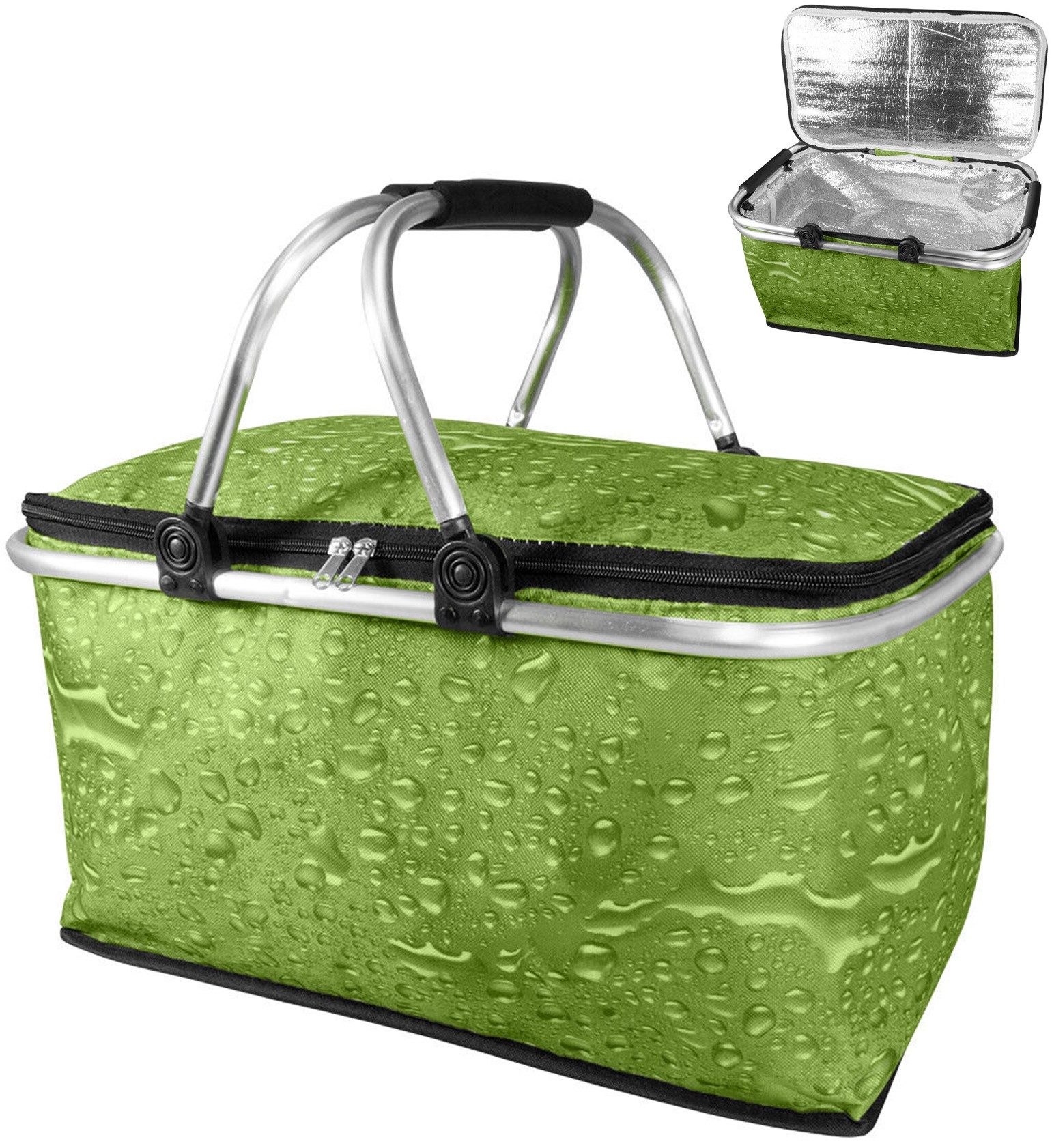 Ebaxx Einkaufskorb Alu Thermo Korb Klapp Kühltasche faltbar Picknick Campin günstig online kaufen