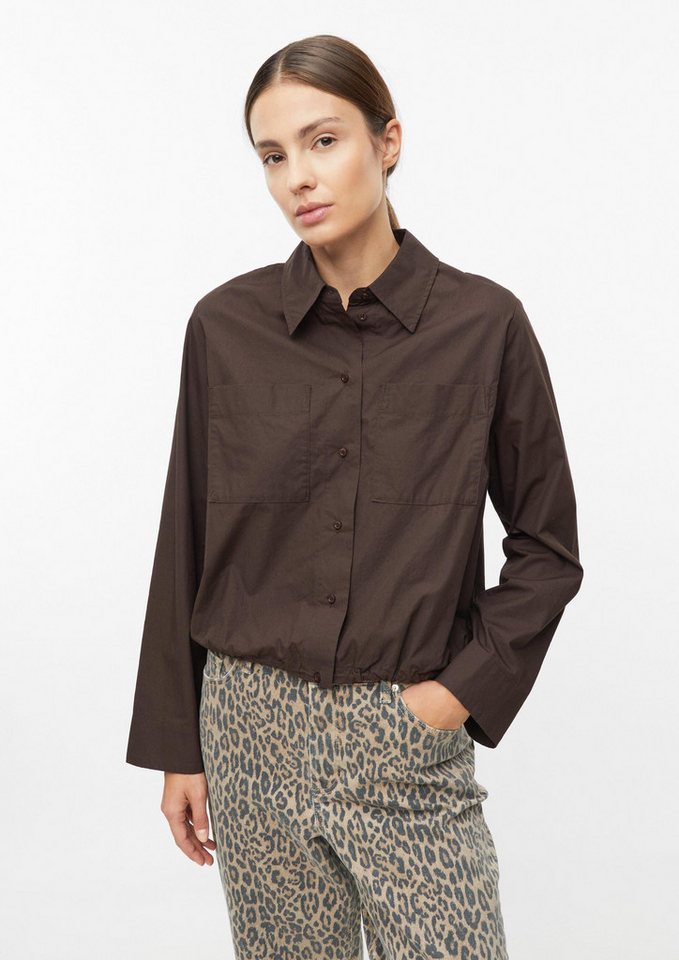 s.Oliver Langarmbluse Bluse Verkürzte Bluse mit O-Shape
