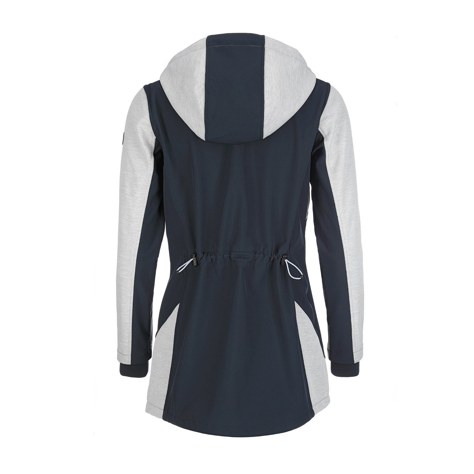Jacke abnehmbarer Kapuze zweifarbig Damen dunkelblau/hellgrau atmungsaktiv – Coastguard Outdoor-Jacke Softshelljacke