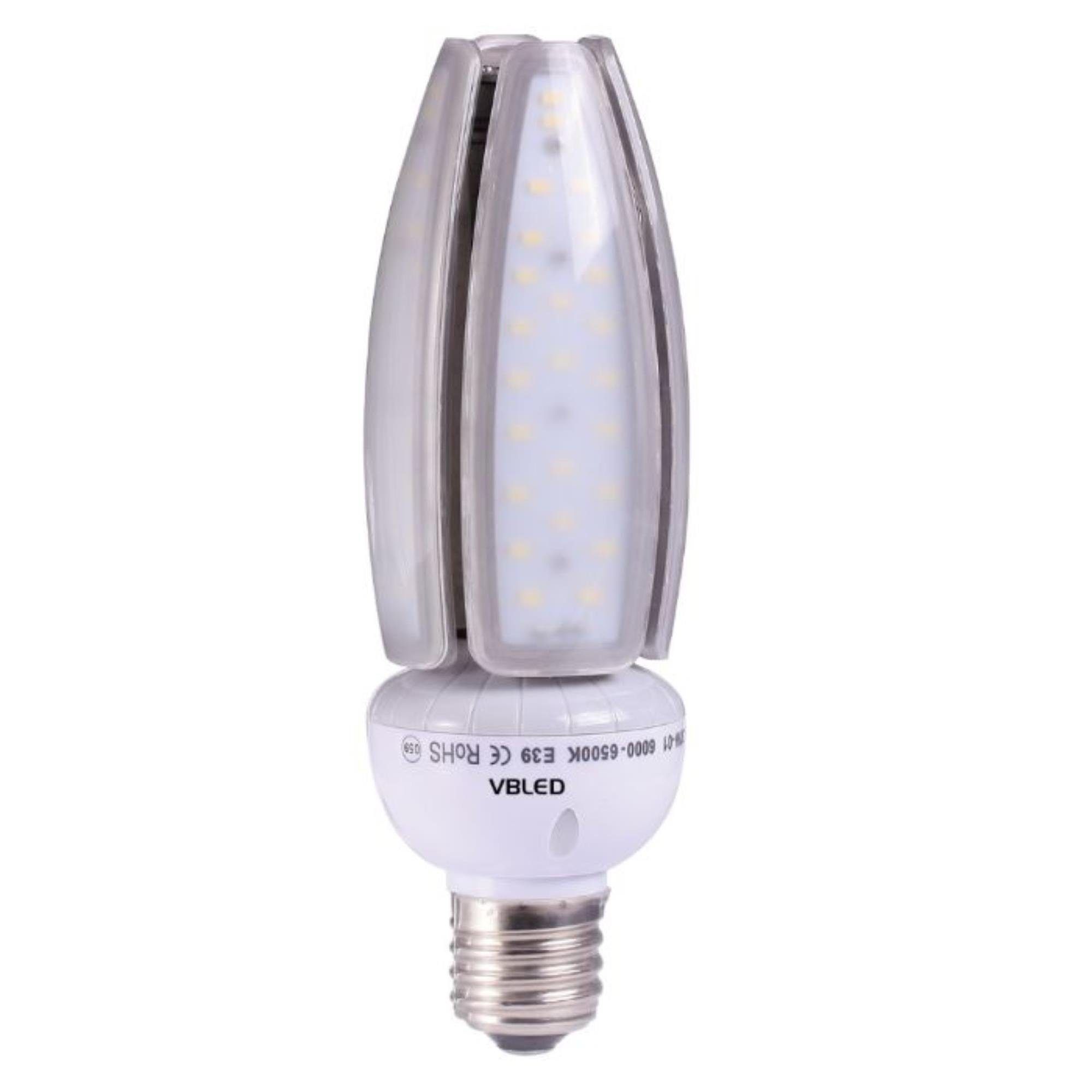 VBLED LED-Leuchtmittel HQL LED Ersatzlampe E27 30W LED Corn Birne, 4000K, E27, 1 St., neutralweiß