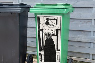 MuchoWow Wandsticker Vor dem Spiegel - Samuel Jessurun de Mesquita (1 St), Mülleimer-aufkleber, Mülltonne, Sticker, Container, Abfalbehälter
