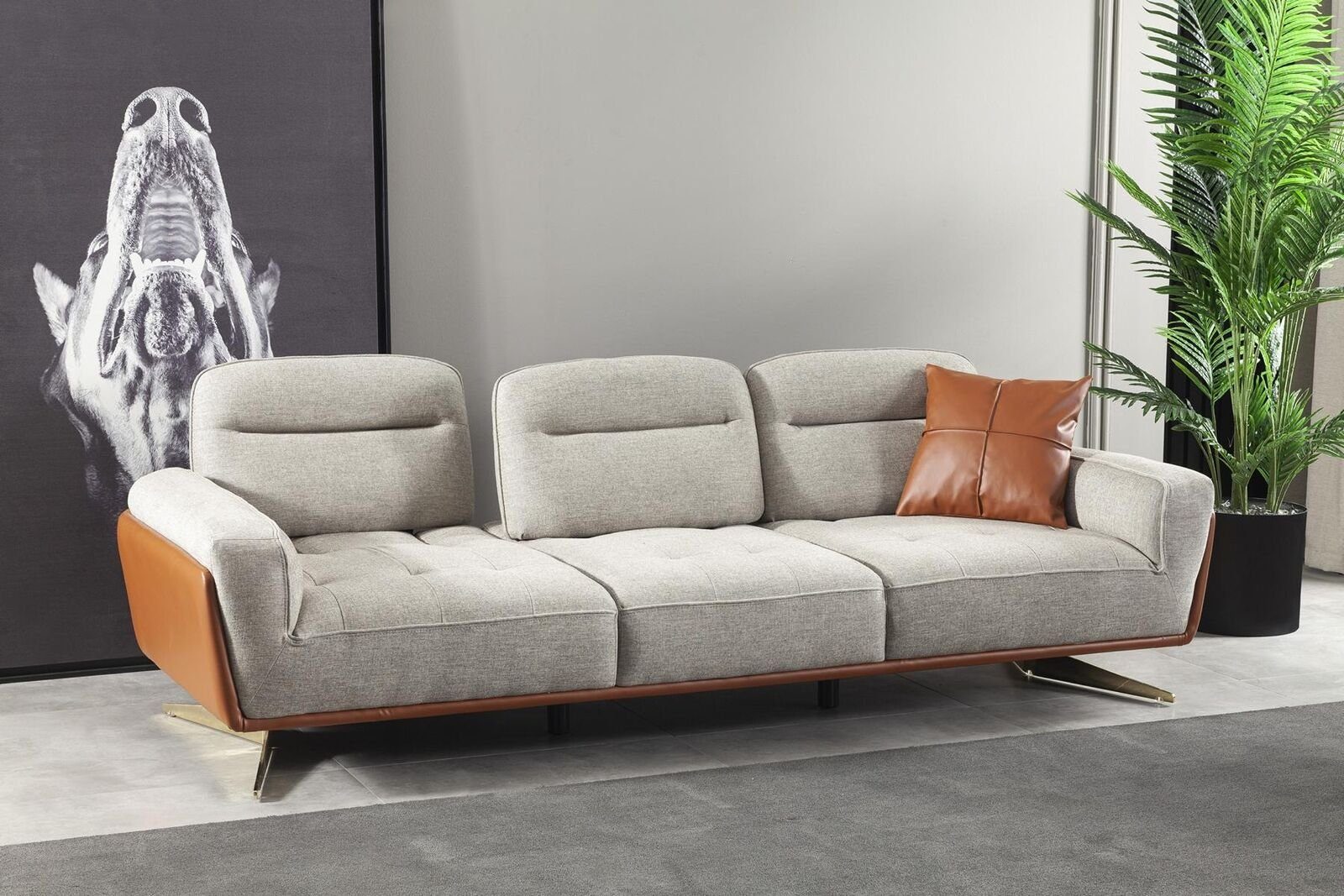 JVmoebel 4-Sitzer Gemütliche Couchen Stoffsofa, Teile, 1 Couch Sofas in Big Sofa Europa Wohnzimmer Made