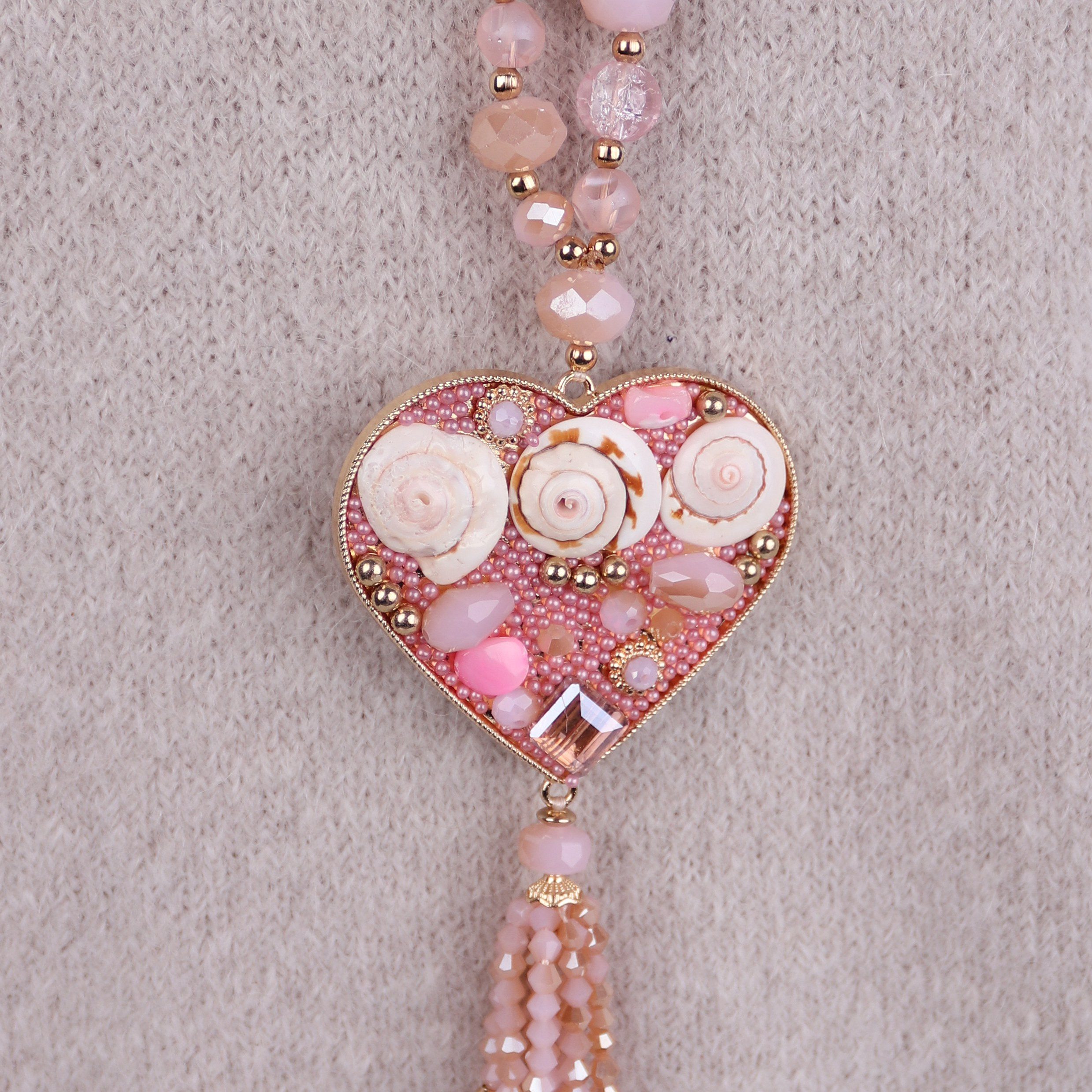 MIRROSI Lange Kette Damen Halskette mit elegantem Anhänger günstig online kaufen