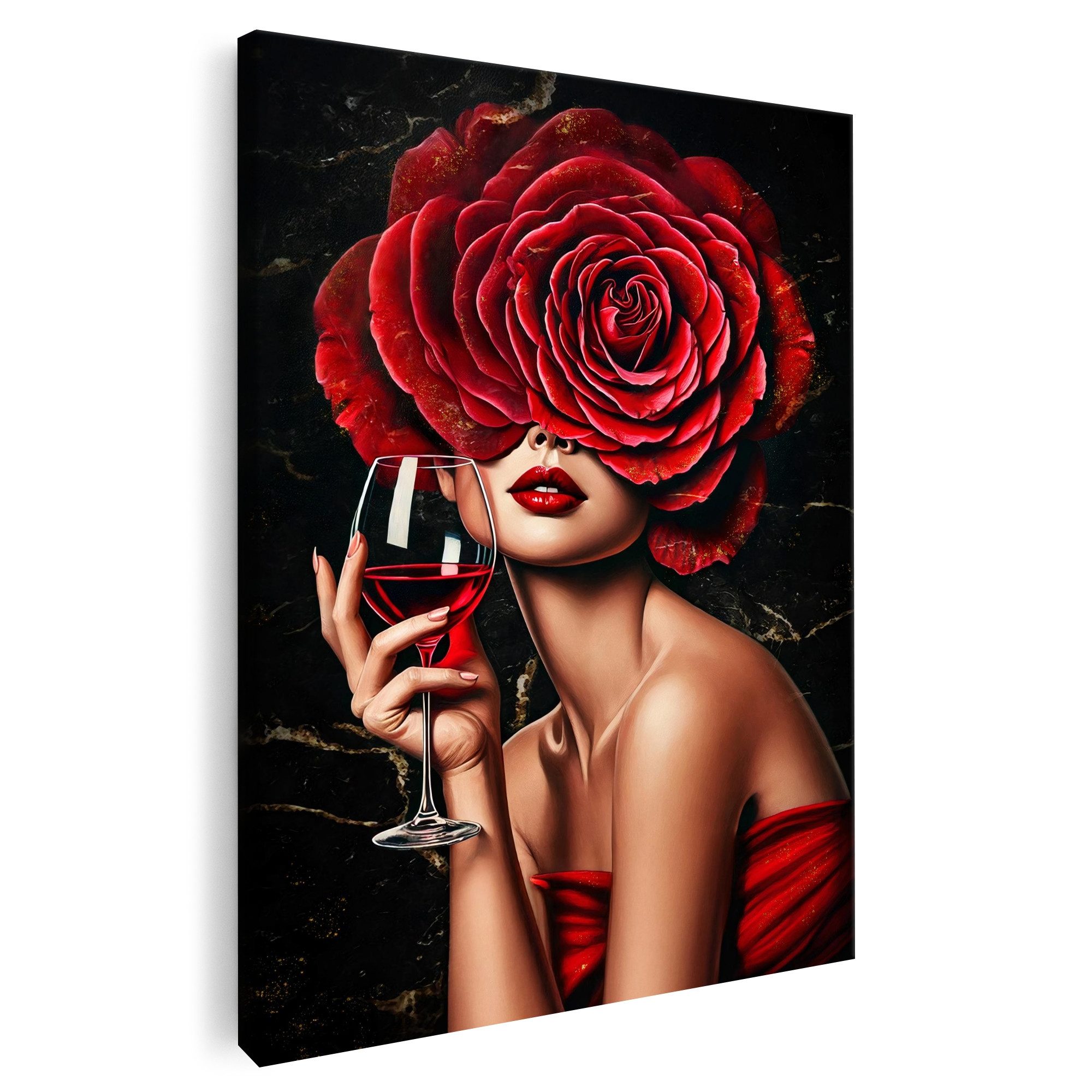 Artmazing Leinwandbild Head of Roses, Head of Roses, gesp. auf FSC Echtholz-Keilrahmen, in versch. Größen