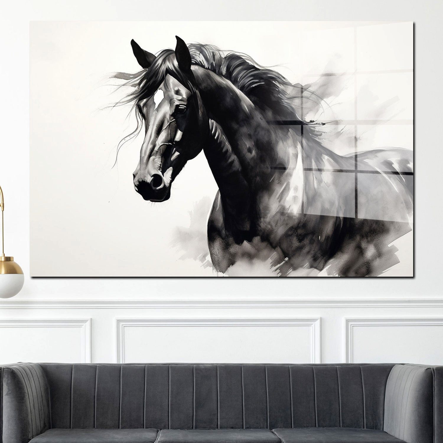 Artedinoi Acrylglasbild Pferd Acrylglasbild Wandbild Abstrakt Bunt Tier Elegant Deko XXL