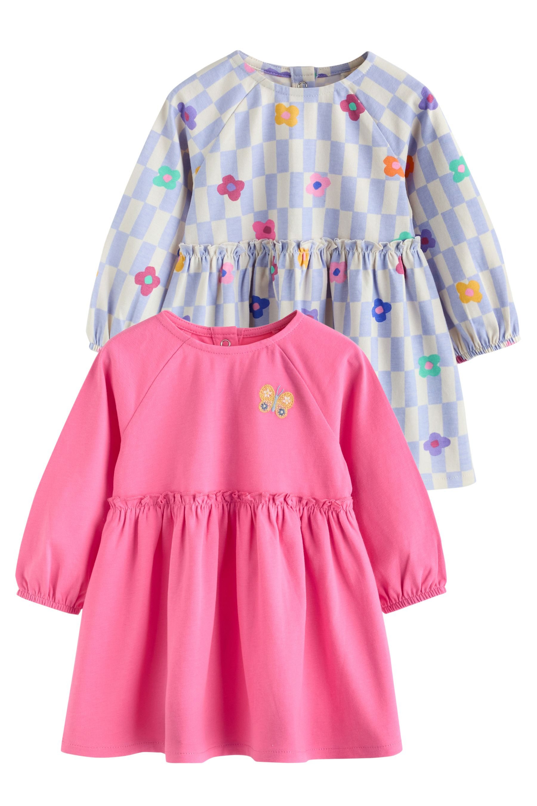 Next Strickkleid Baby Jersey-Kleid, 2er-Pack (2-tlg)