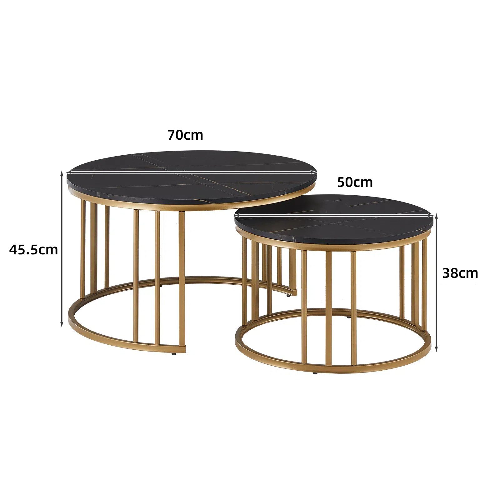 Ofcasa Couchtisch Runder Sofatisch (2er Set), günstig online kaufen