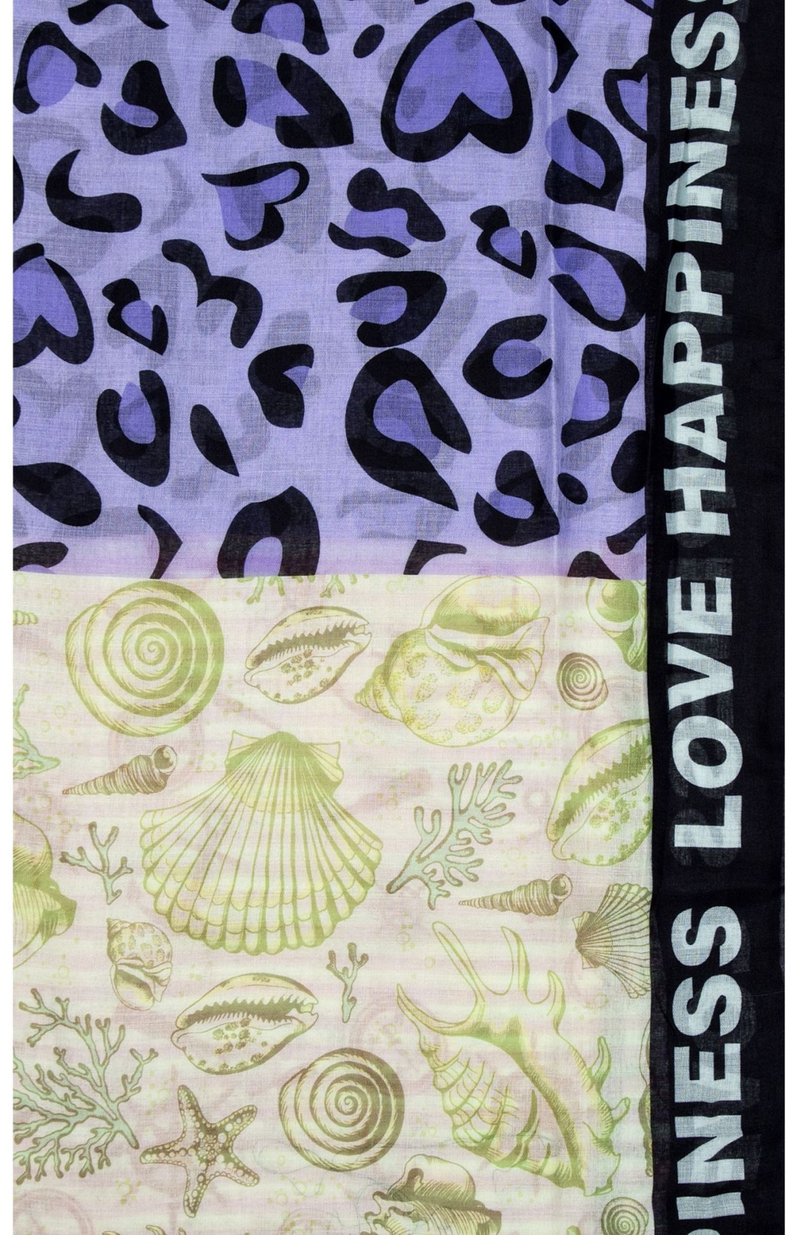 Faera Modeschal Seidiger Schal Streifenmuster Weich Stylisch Leicht Maritim, (1-St), 9639 in Schwarz