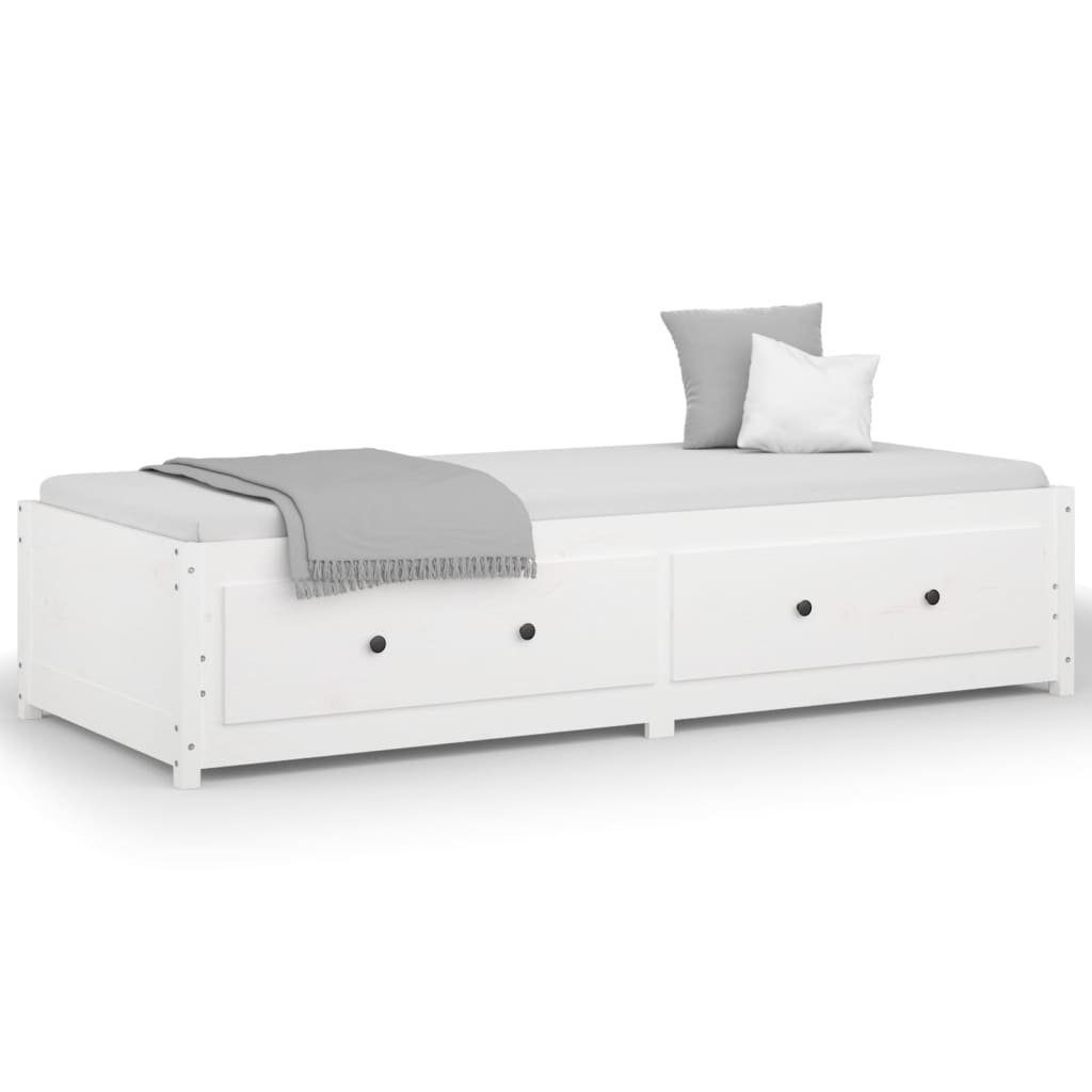 vidaXL Bett Tagesbett Weiß 90x200 cm Massivholz Kiefer