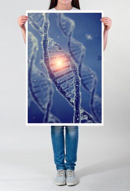 Sinus Art Poster Medizinische Abbildung  DNA Doppelhelix Moleküle mit Chromosomen 60x90cm Poster