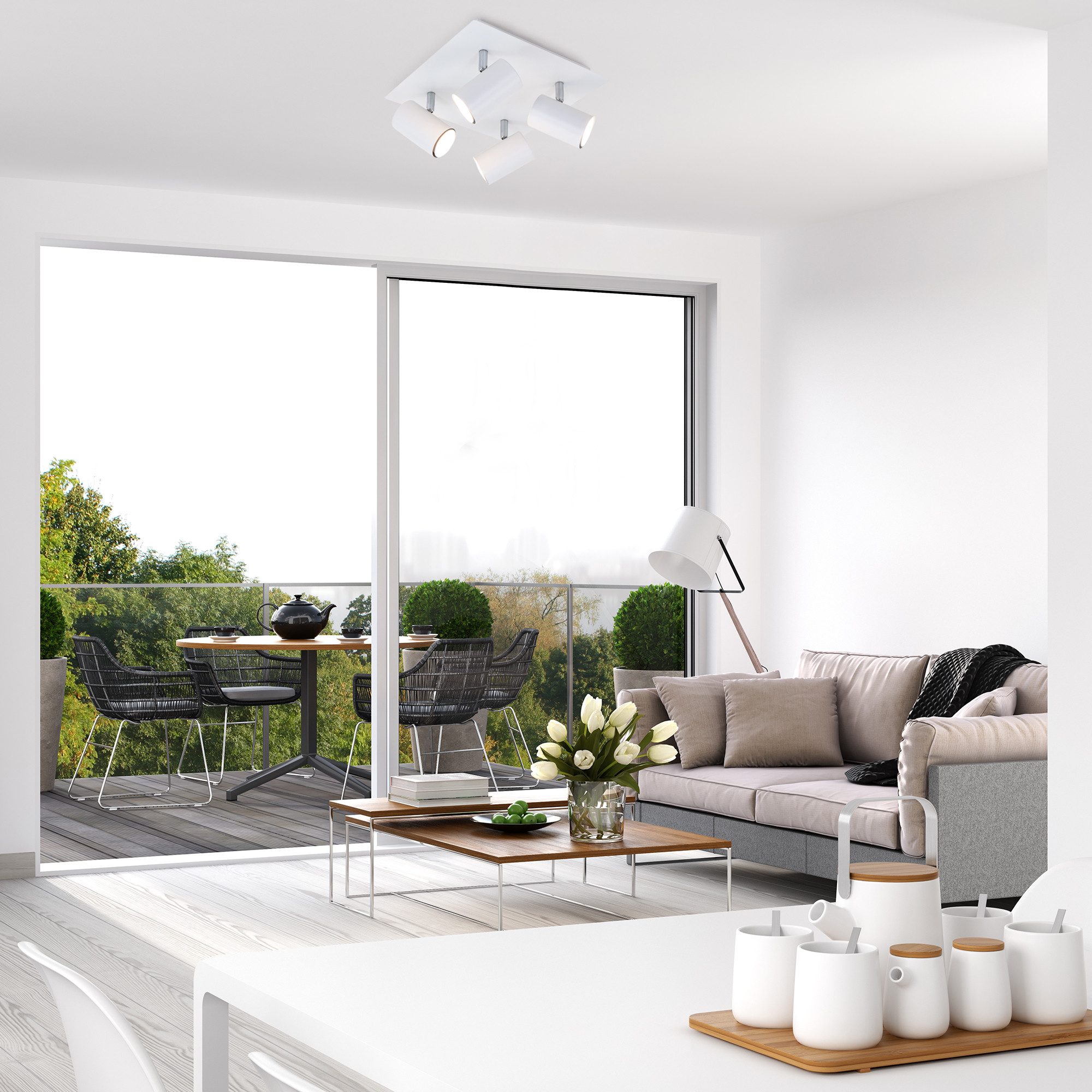 Briloner Leuchten Deckenspot LED Wandlampe Innen Wohnzimmer GU10, exkl. Leuchtmittel, ohne Leuchtmittel, 2700K - Extra - Warmweiß, Wandlampe, 12x8x12,3cm, Schwarz, max.40W, GU10, Innen, Wohnzimmer