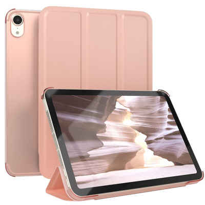 EAZY CASE Tablet-Hülle Smart Case für Apple iPad Mini 6. Generation 2021 8,3 Zoll, Tabletschutz Tabletcase kratzfeste Schutzabdeckung Flip Etui Rosé Gold