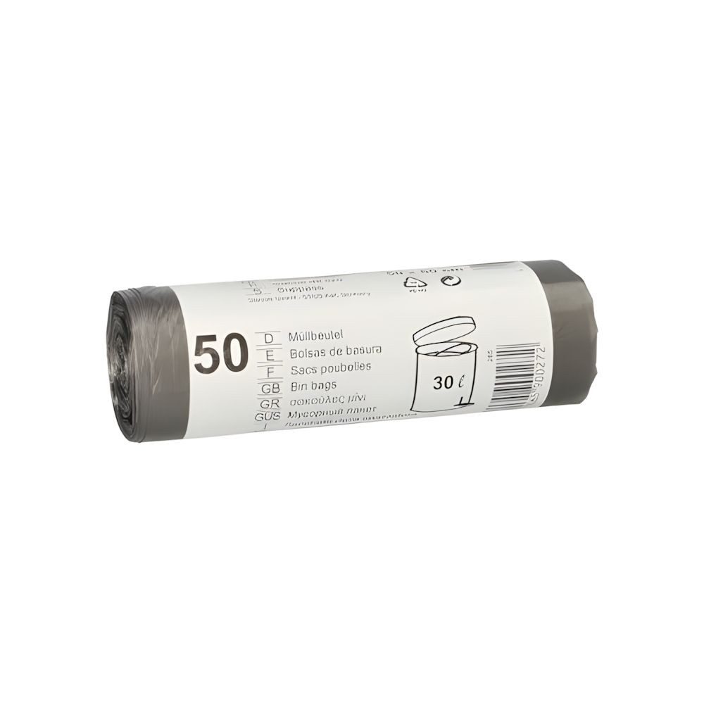 tradingbay24 Müllbeutel Müllbeutel, HDPE 30 l 60 cm x 50 cm grau 5 my 2000 Stk
