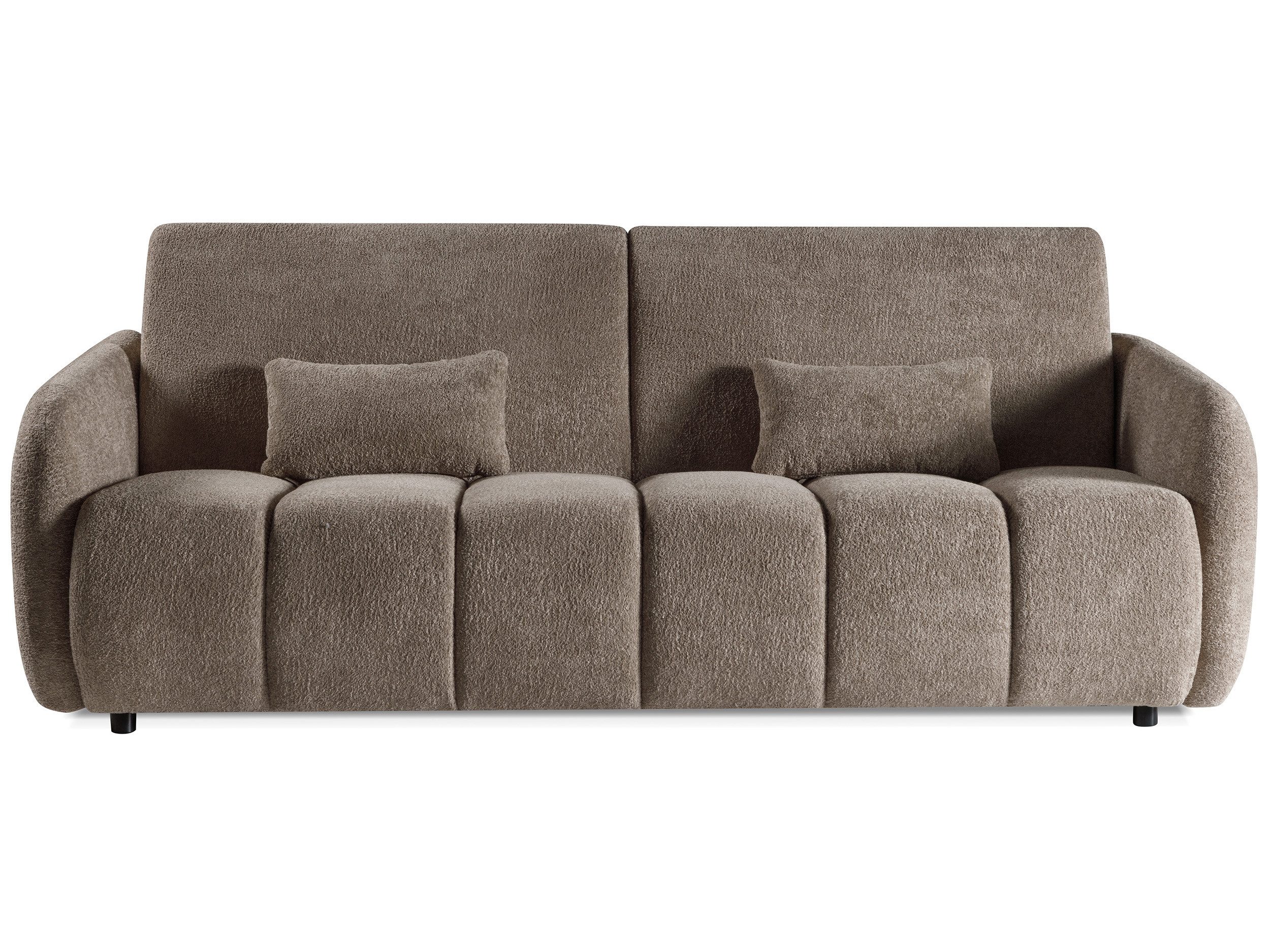 Beautysofa Schlafsofa Carla mit Schlaffunktion & Bettkasten, 3-Sitzer Couch mit Klick-Klack Funktion, Liegefläche 198x118 cm