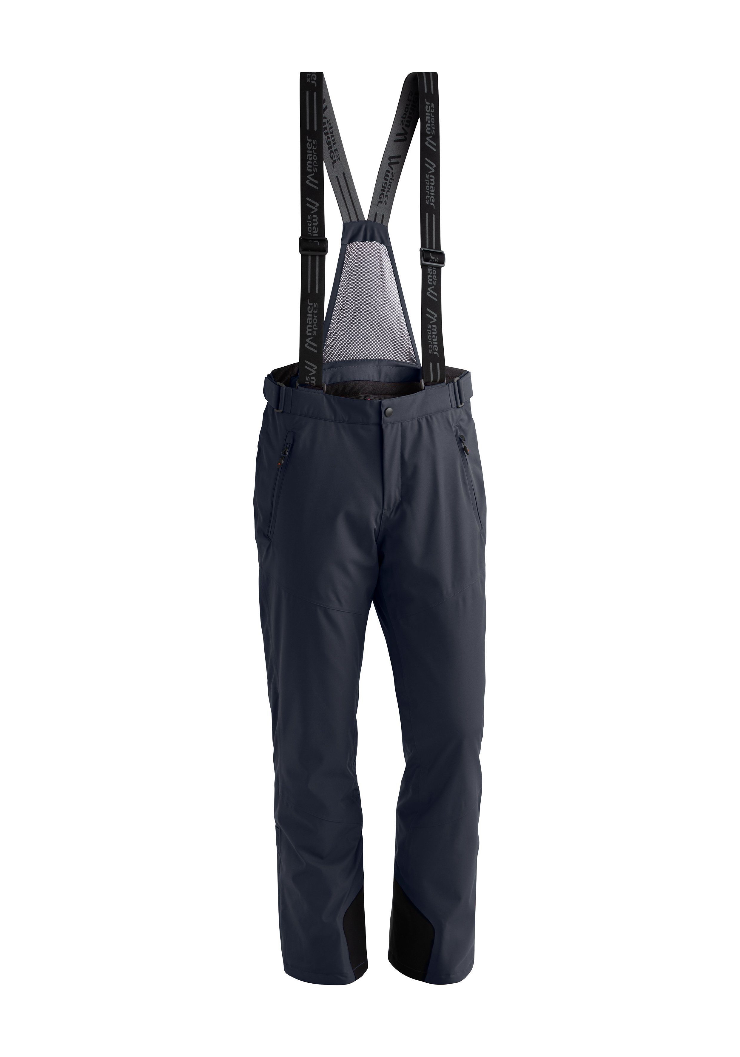 Maier Sports Skihose Anton 2 Herren Schneehose mit Hosenträgern, wasserdicht und winddicht dunkelblau