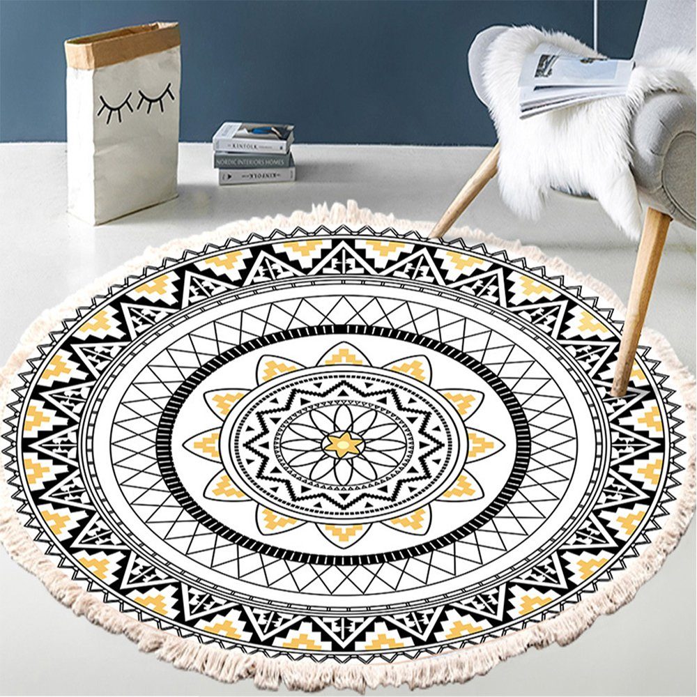 Sunicol Teppich Vintage Quaste Marokko Rund günstig online kaufen