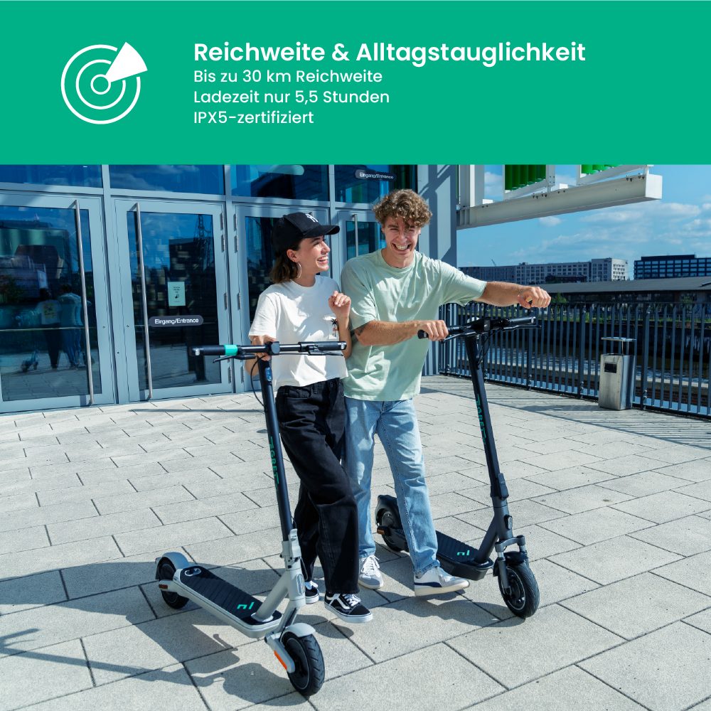 Egret E-Scooter Ey! 1,2,3,6,S mit Straßenzulassung, Blinker, 20 km/h, 30-65 km Reichweite, Entwicklung & Service aus Deutschland