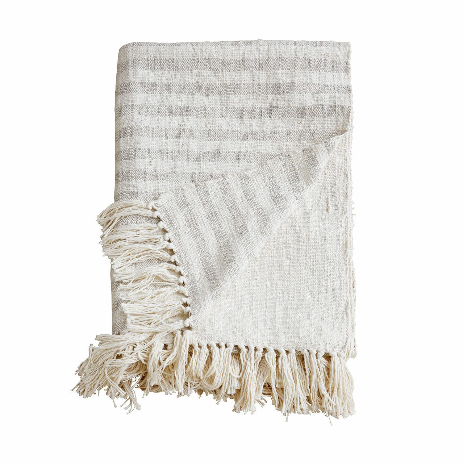 Mirabeau Tagesdecke Plaid Marpent creme/grau
