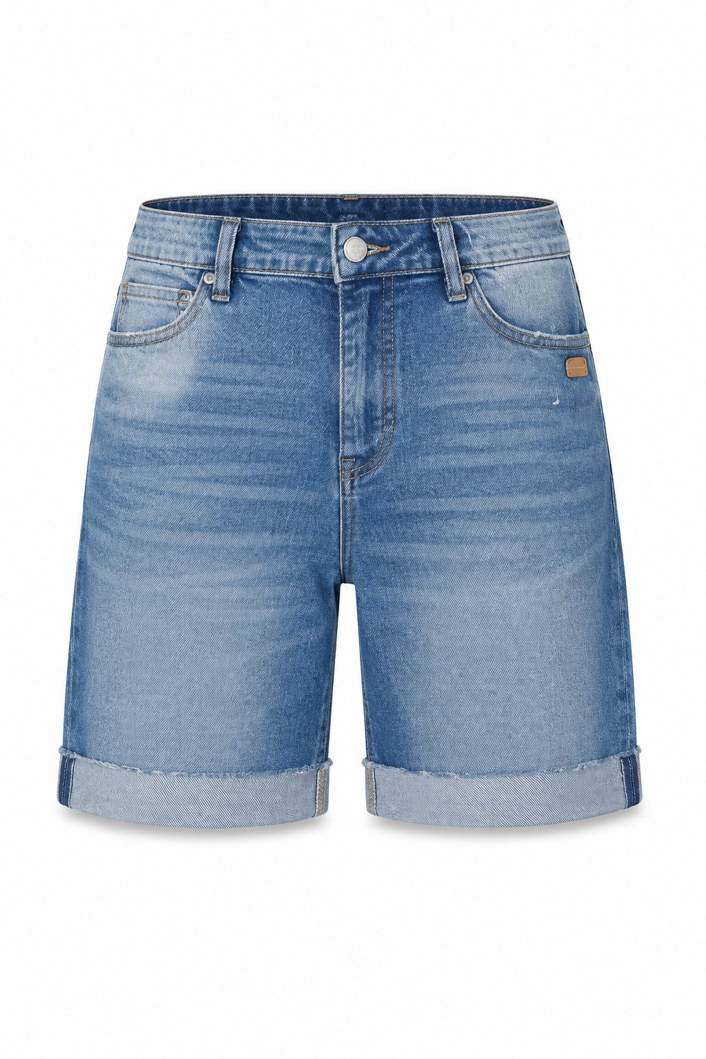 GANG Shorts 94IDA BERMUDA - Damen Jeansshorts - Wide Fit - Denim Bermuda - Sommer aufgeschlagener Saum