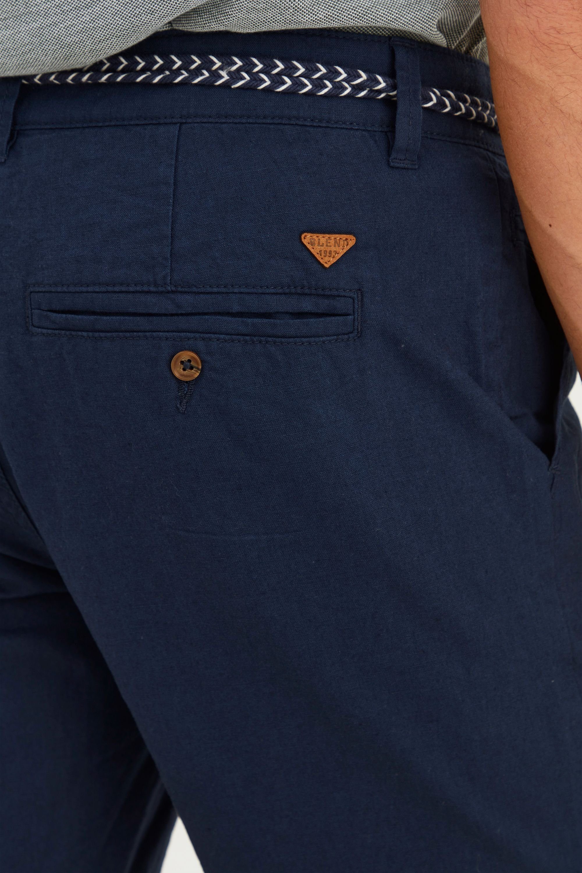 Blend Leinenhose BHMennok Leinenmix-Shorts mit Stoff Gürtel