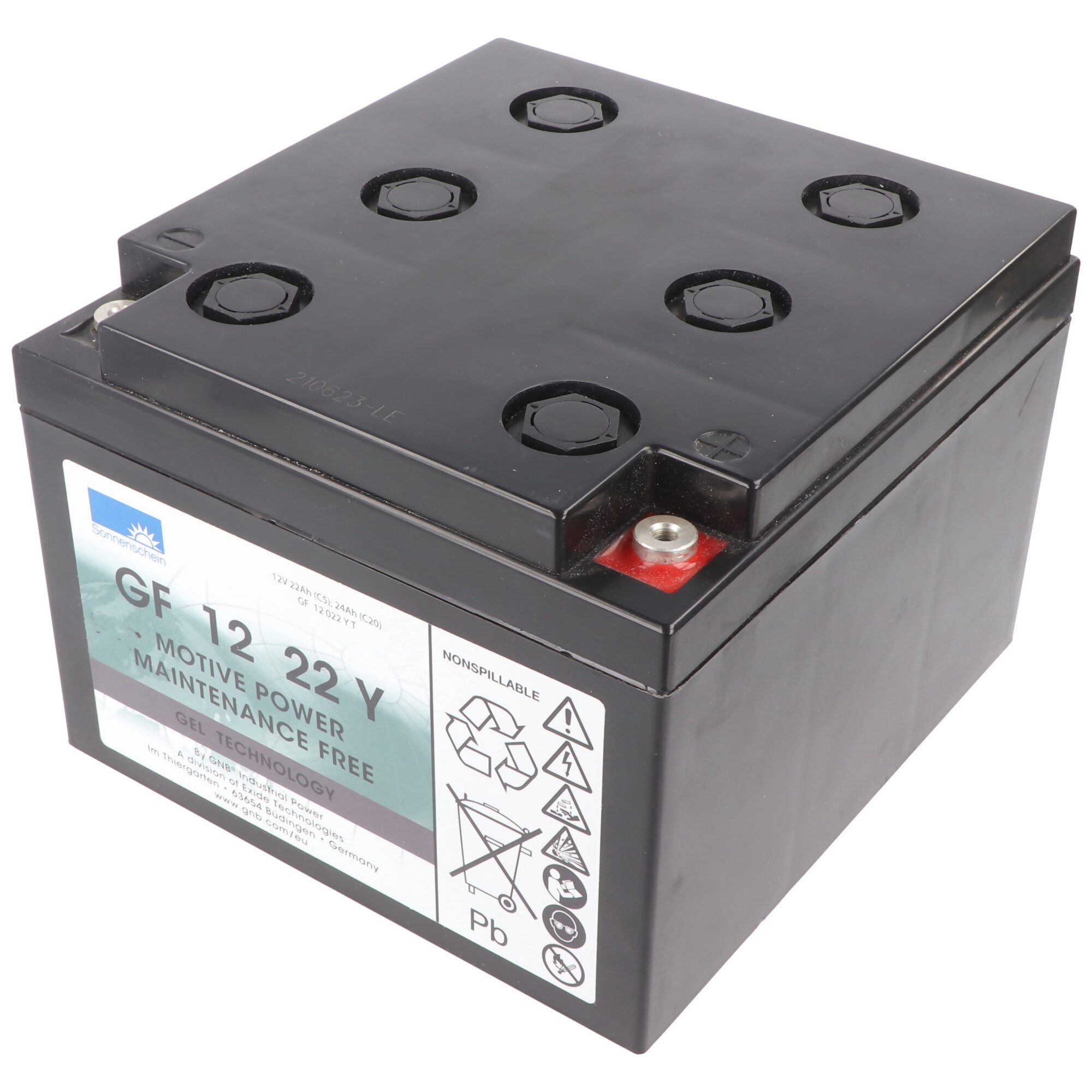Exide GF1222YT Sonnenschein Motive Power GF 12 022 Y T 12V 22Ah 5hr C5, 24A Akku 22000 mAh (12,0 V)