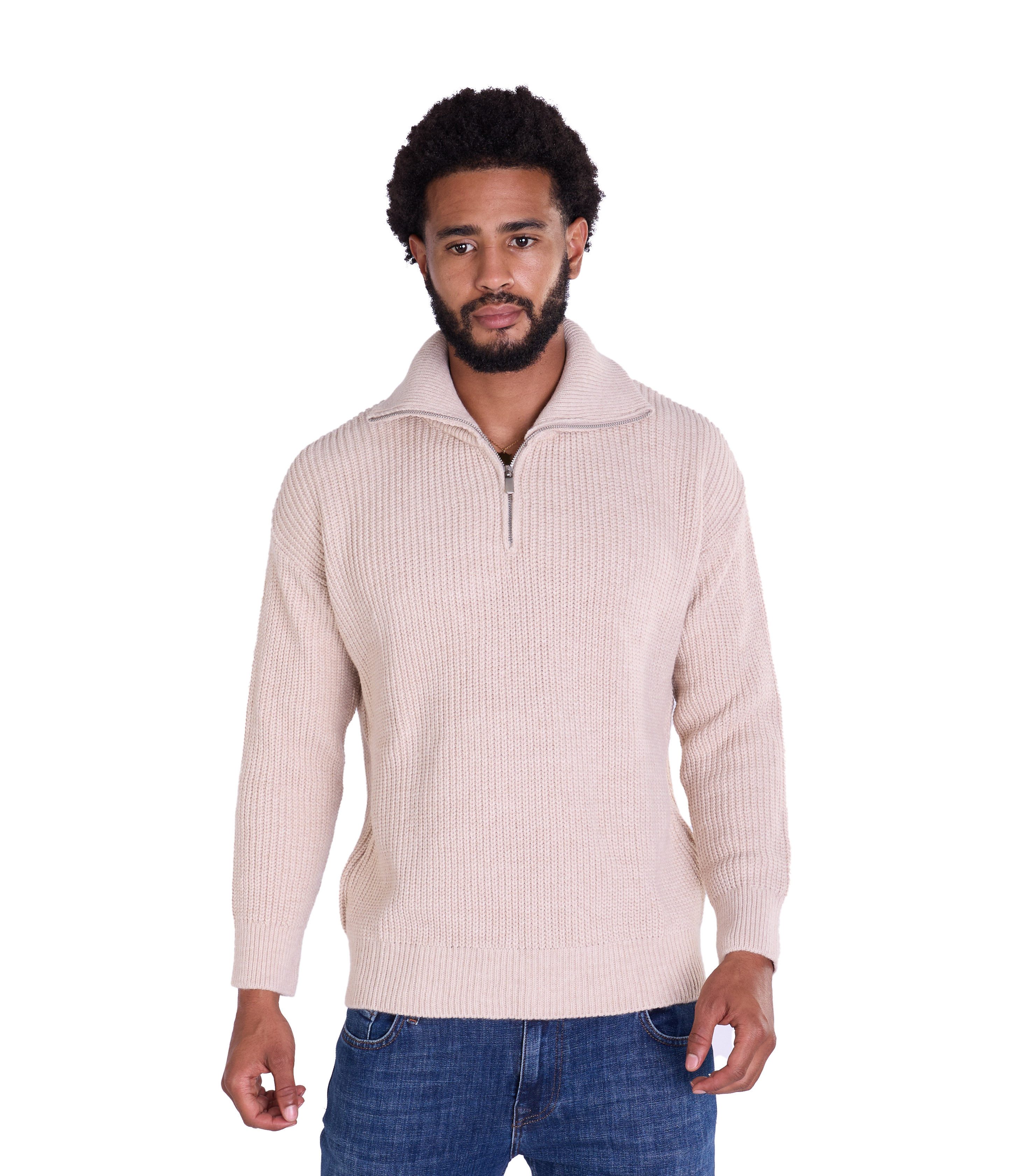 Denim Distriqt Strickpullover lässiger Herren Troyer günstig online kaufen