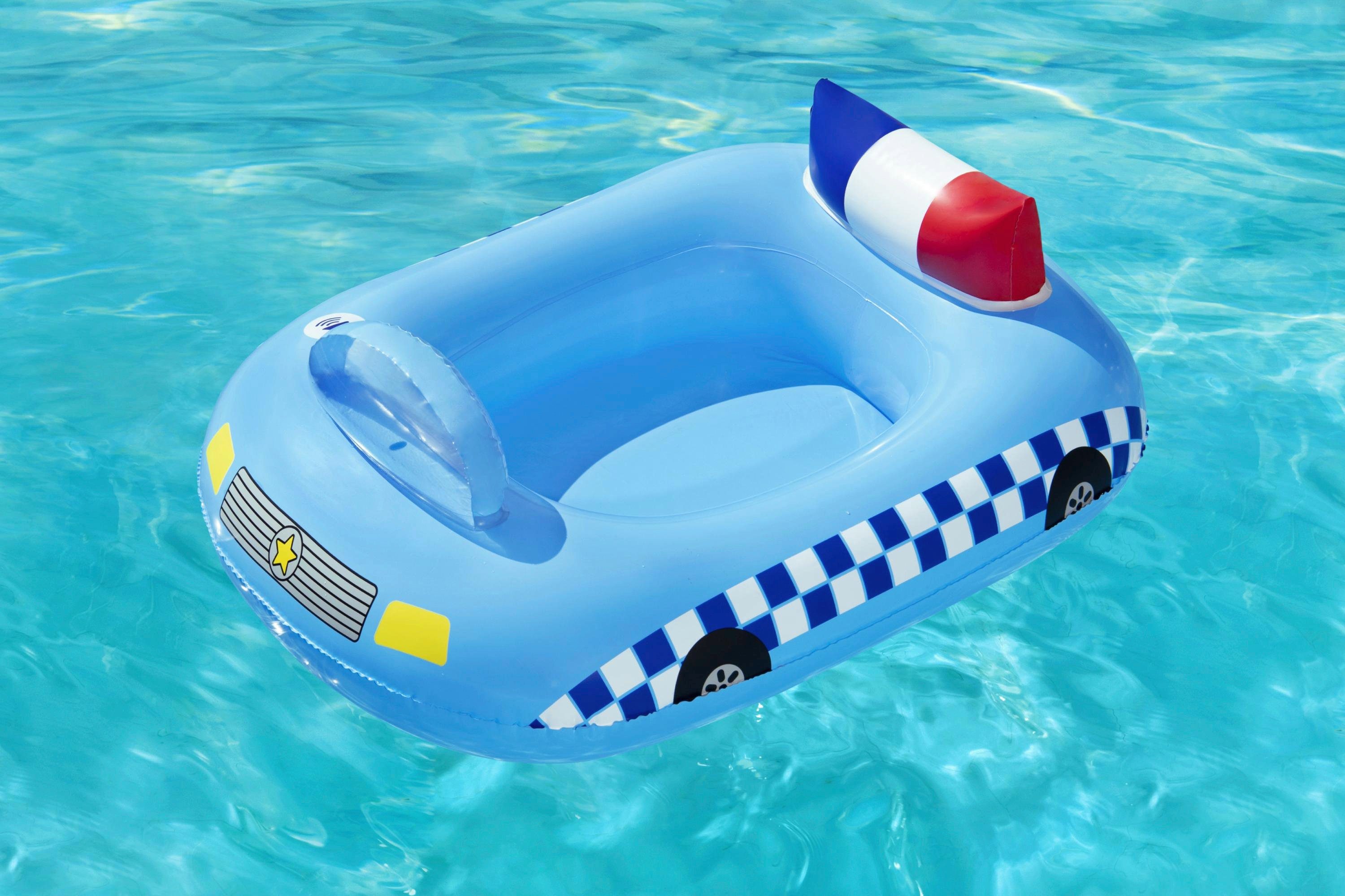 Bestway Kinder-Schlauchboot Funspeakers™ Polizeiauto, BxLxH: 66x88x32 cm, integrierte Lautsprecher für Polizeisirene