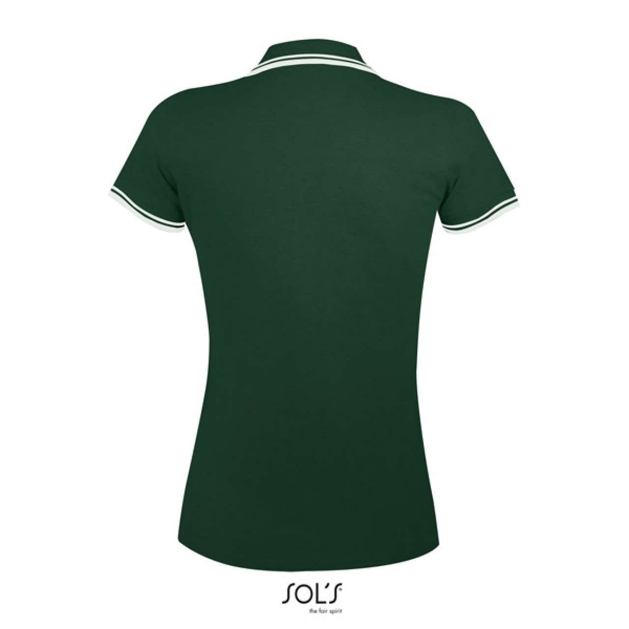 Damen SOLS Lady-Fit Forest Shirt Green/White Polohemd Piqué T-Shirt kurzarm Poloshirt Polo Poloshirt Oberteil, SOL'S