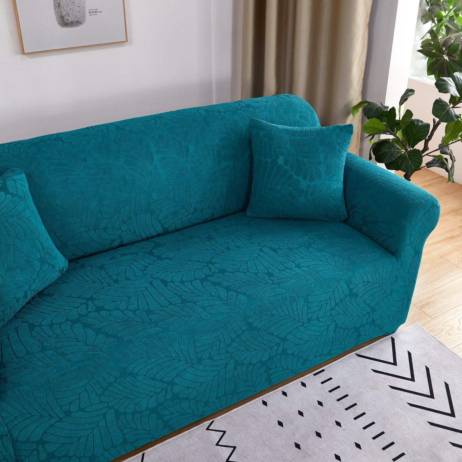 Stretch-Sofa-Schonbezug elastischer Grün Unterseite mit HOMEIDEAS, Sofahusse,