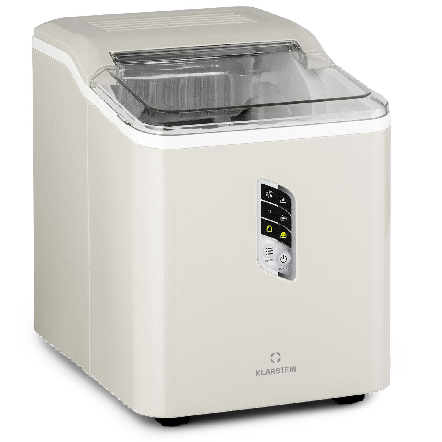 Klarstein Eiswürfelmaschine Albaron Eiswürfelbereiter, Bulleteis für Zuhause 12kg/Tag LCD Display 1,5 L Ice Maker
