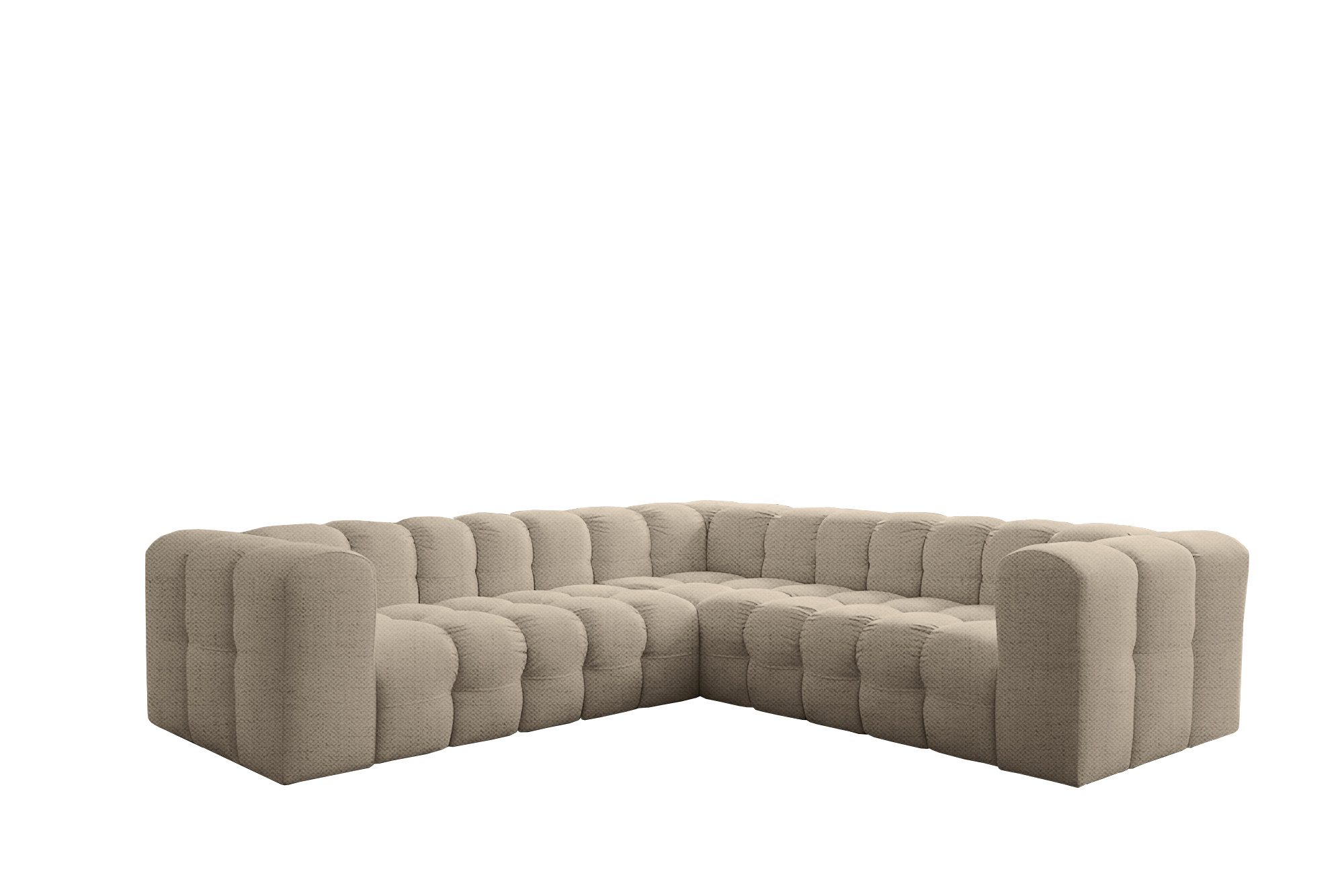 yourhouse24 Ecksofa Symmetrisches BLOOM 270x270 cm, Design Lounge-Sofa, Bubble-Optik, Made in Europe