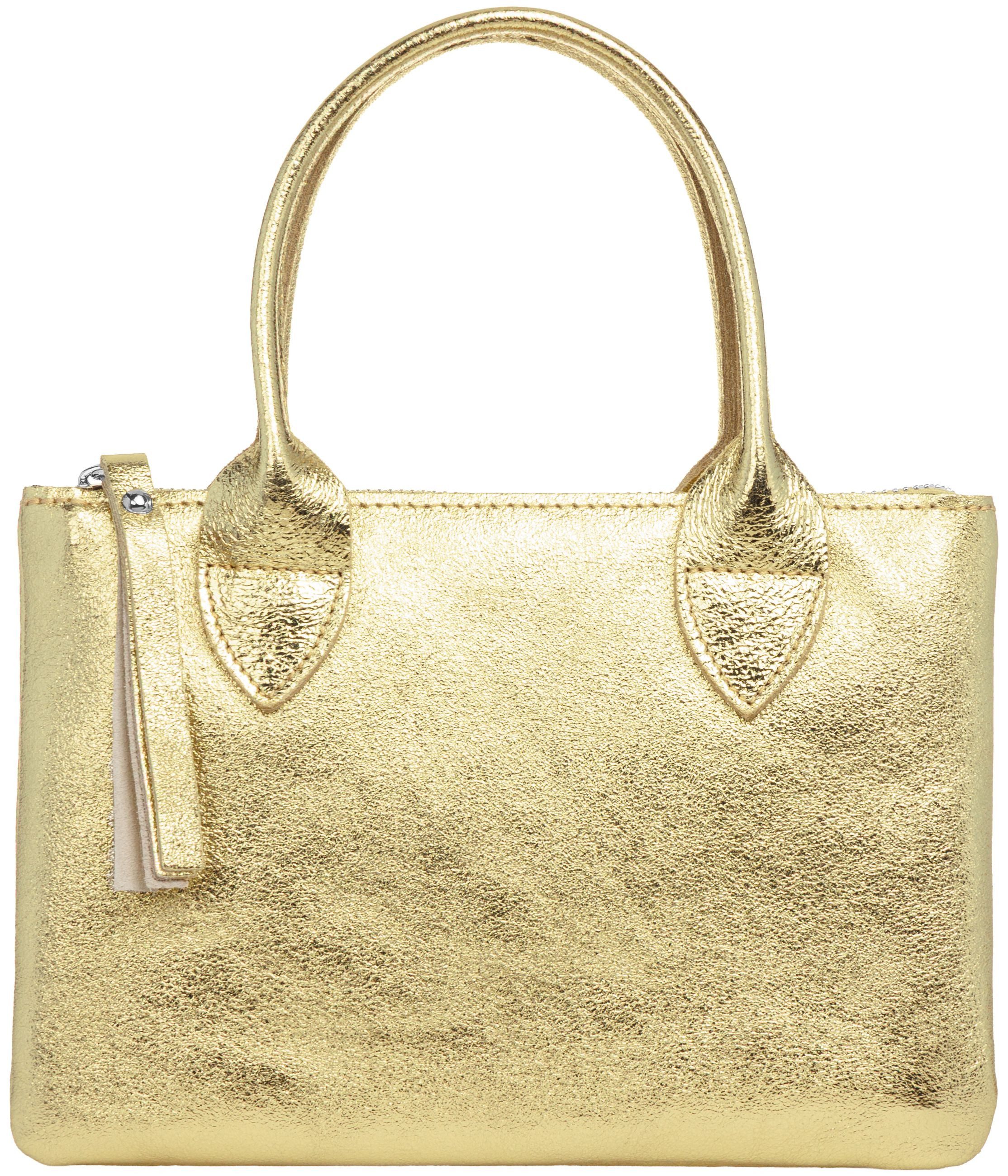 Caspar Henkeltasche Kleine Damen Leder Tasche Umhängetasche - CLASSIC LINE günstig online kaufen