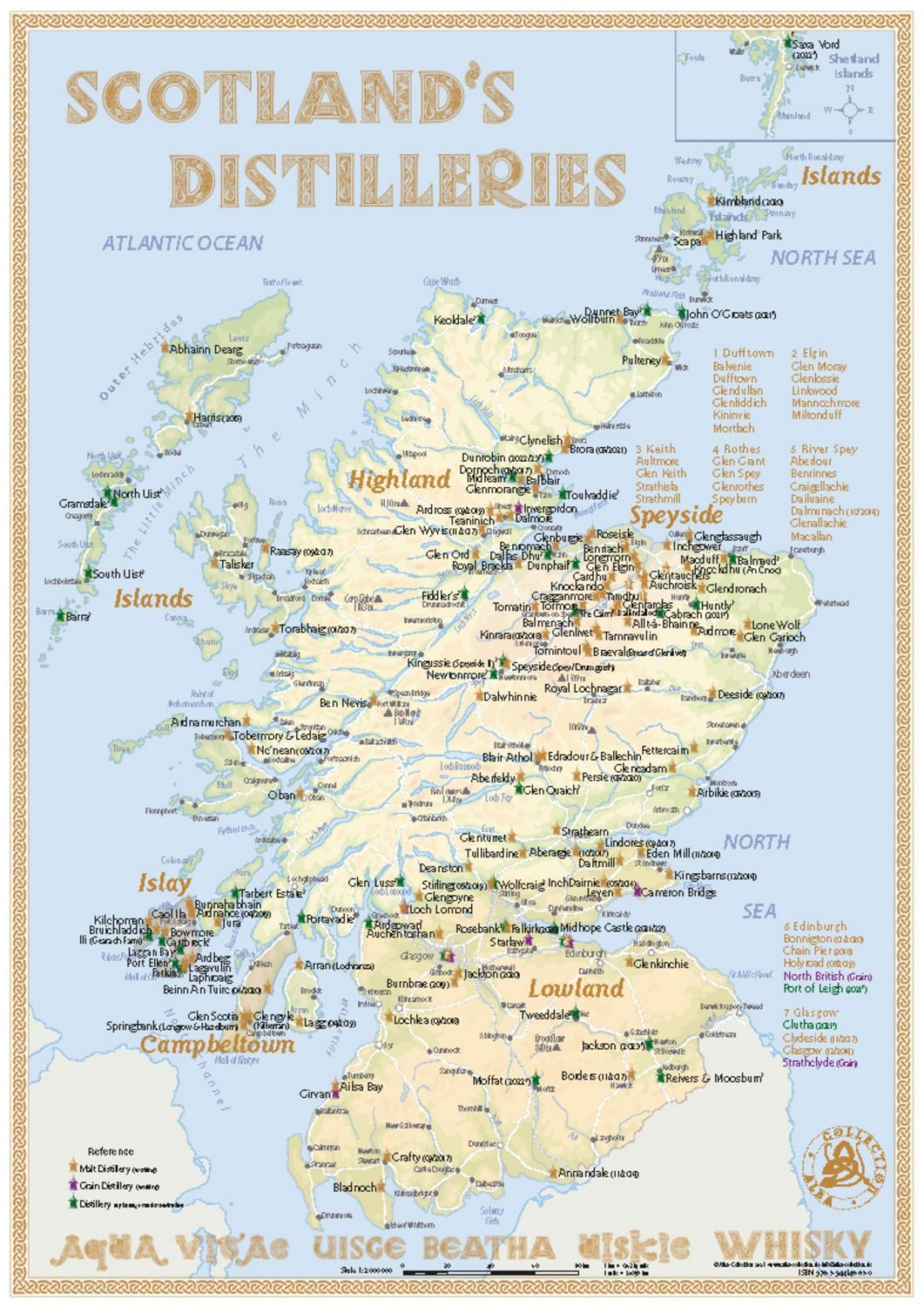 Whisky Distilleries Scotland - Tasting Map / Rüdiger Jörg Hirst