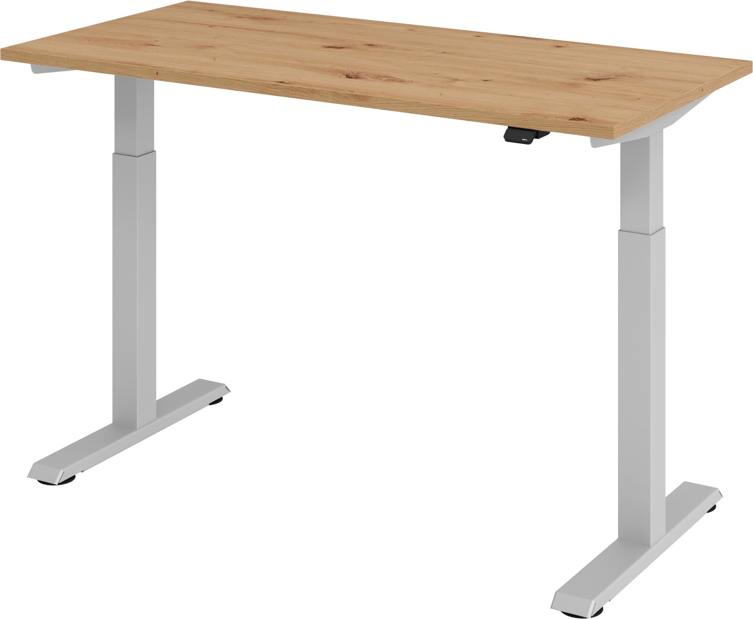 bümö Schreibtisch Schreibtisch elektrisch XMST (Mini), Rechteck: 140 x 67,2 cm - Dekor: Asteiche