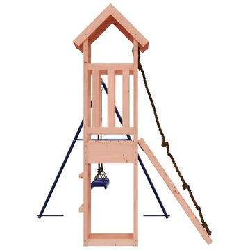 vidaXL Spielhaus Spielturm mit Kletterwand Schaukeln Massivholz Douglasie