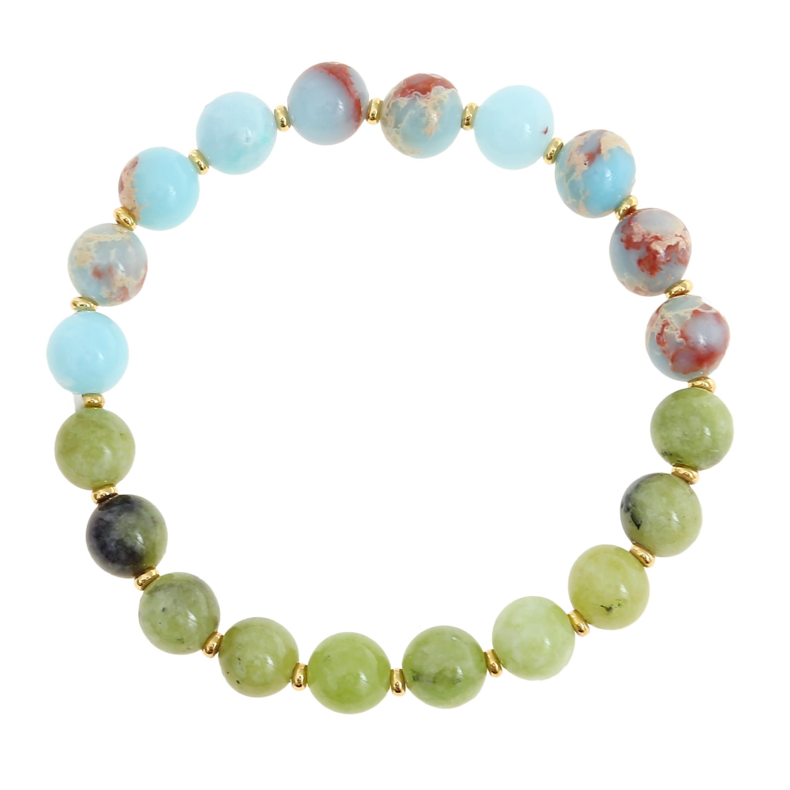 Made by Nami Armband Edelstein Chakra Armband für Damen aus Steinen, Geschenke für Frauen
