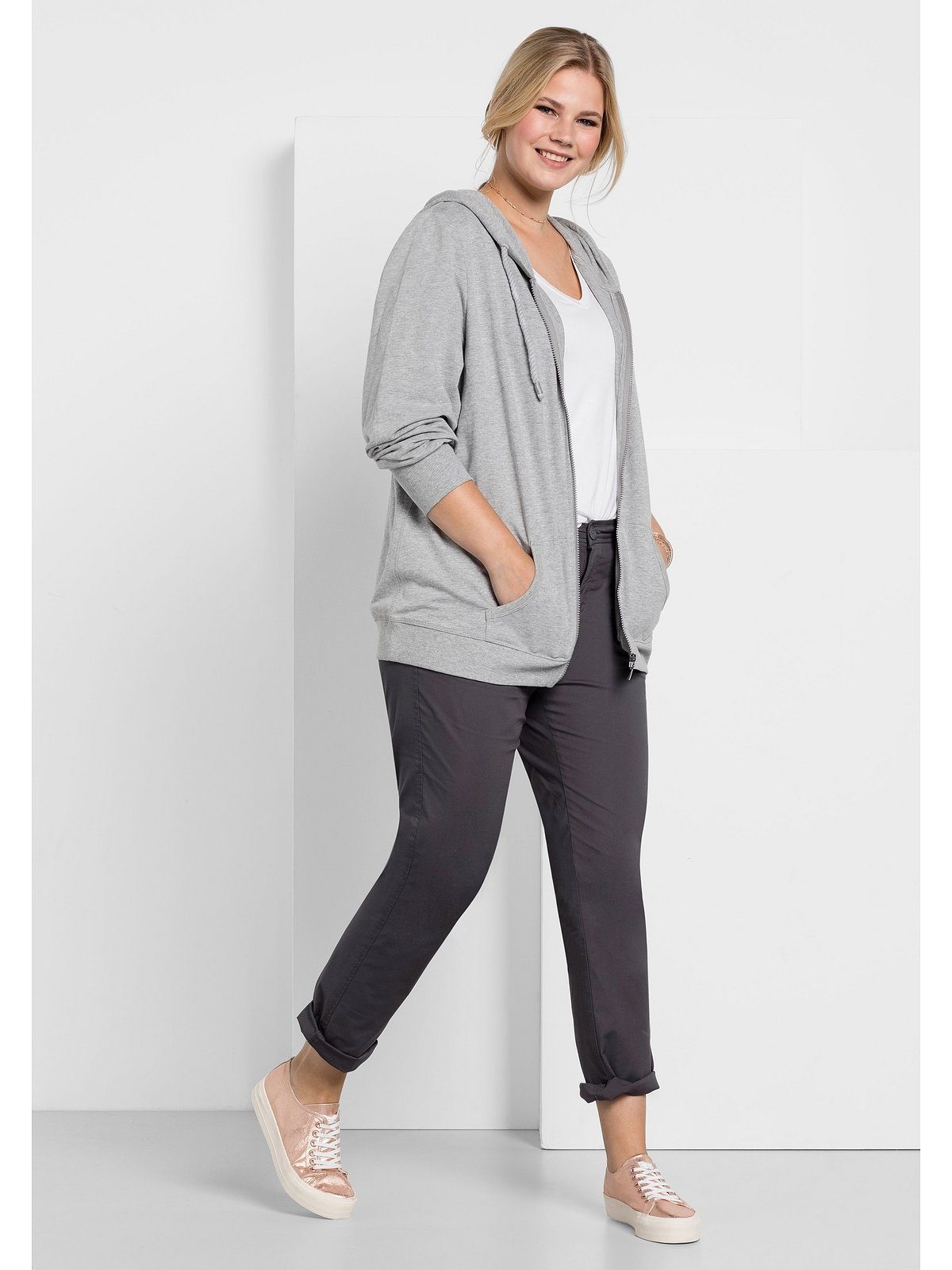 Sheego Chinohose Große Größen in Stretch-Qualität