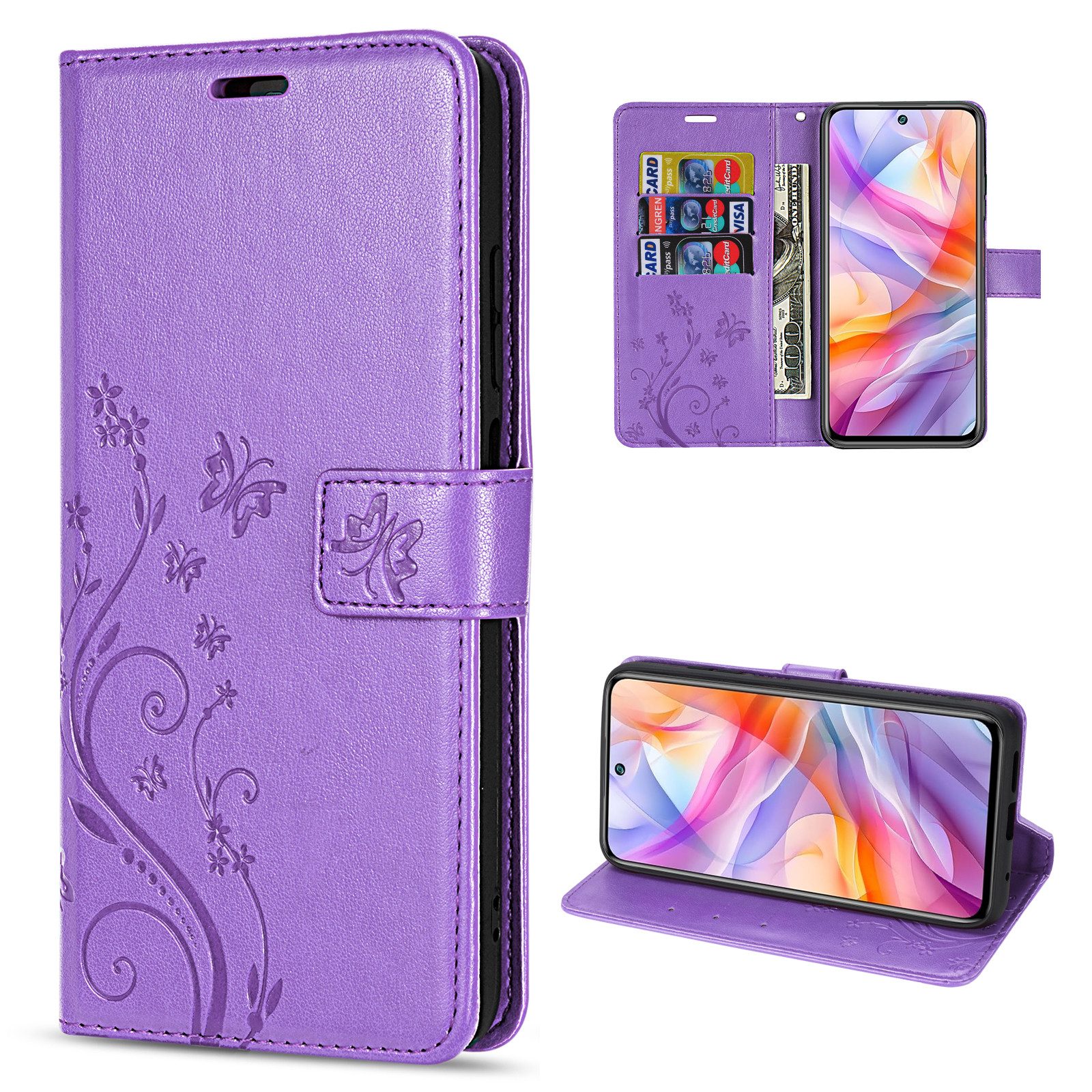 betterfon Handyhülle Handytasche für ZTE Blade V70 Vita Klapphülle mit Kartenfächern, Bookstyle-Hülle mit Magnetverschluss, Smartstand & Kunstleder