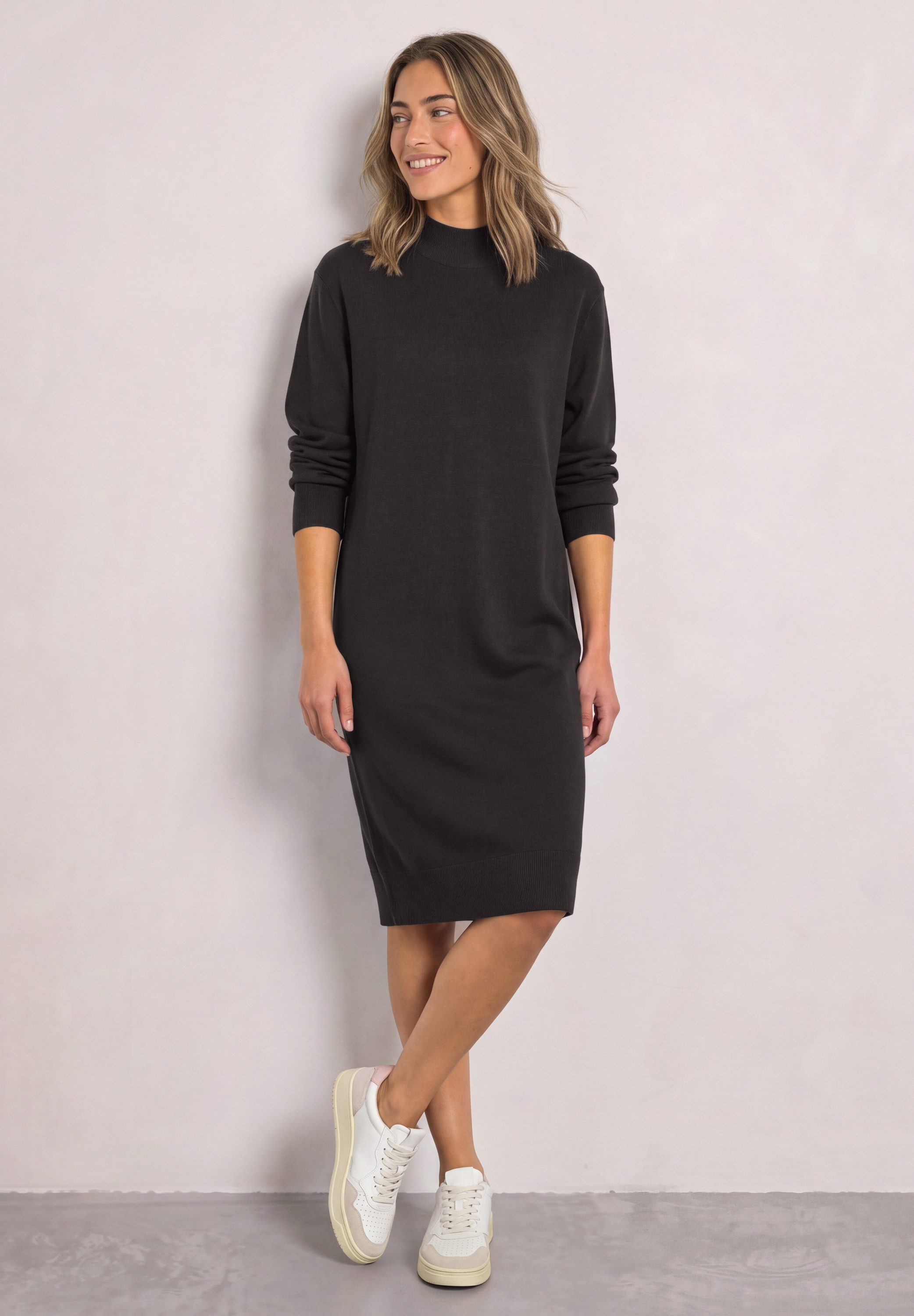 STREET ONE Midikleid in Unifarbe