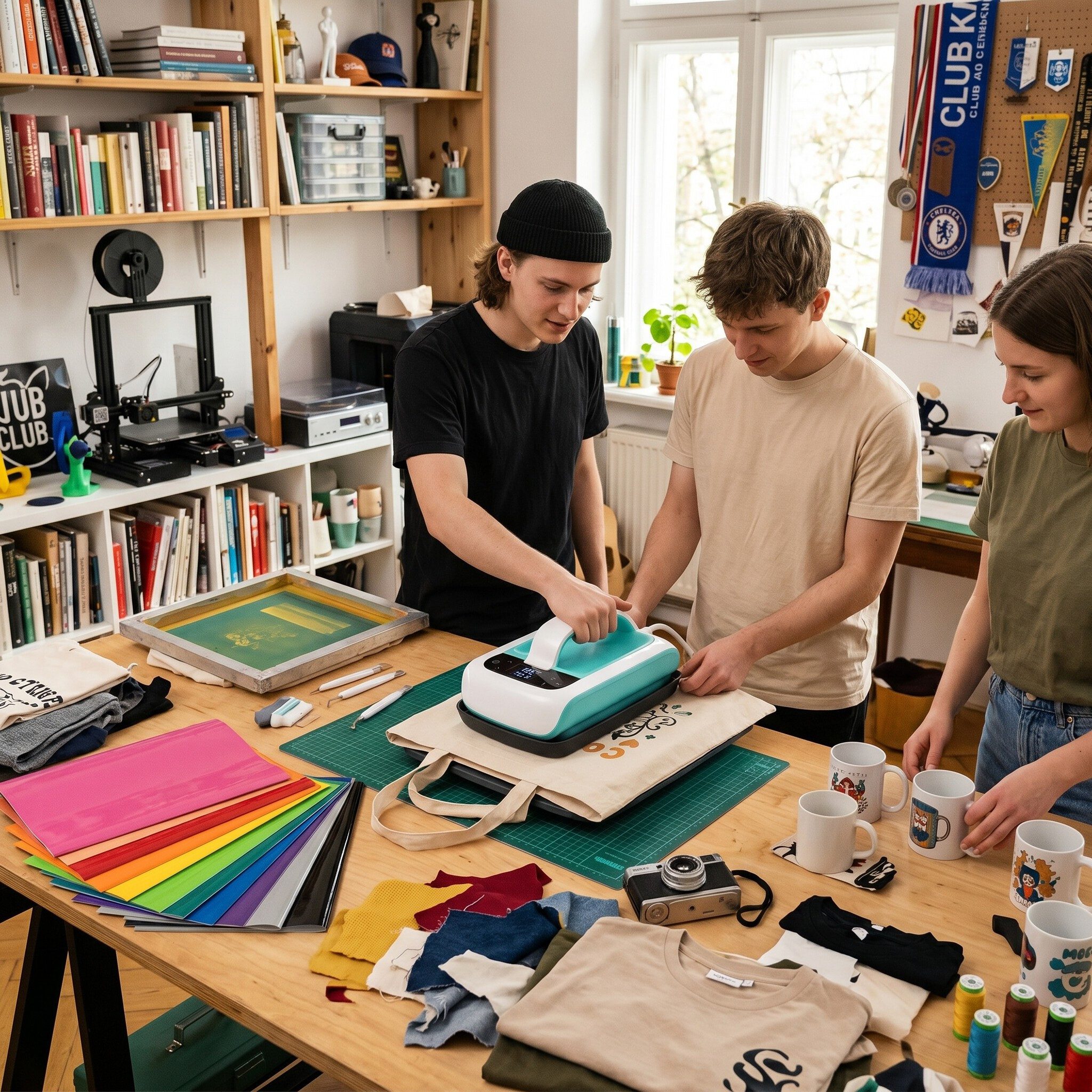 GARRYFIZH Transferpresse Transferpresse,7x4.8in Heizpresse Hitzepresse fur Kleidung und Taschen, DIY-Muster für Kleidung und Taschen